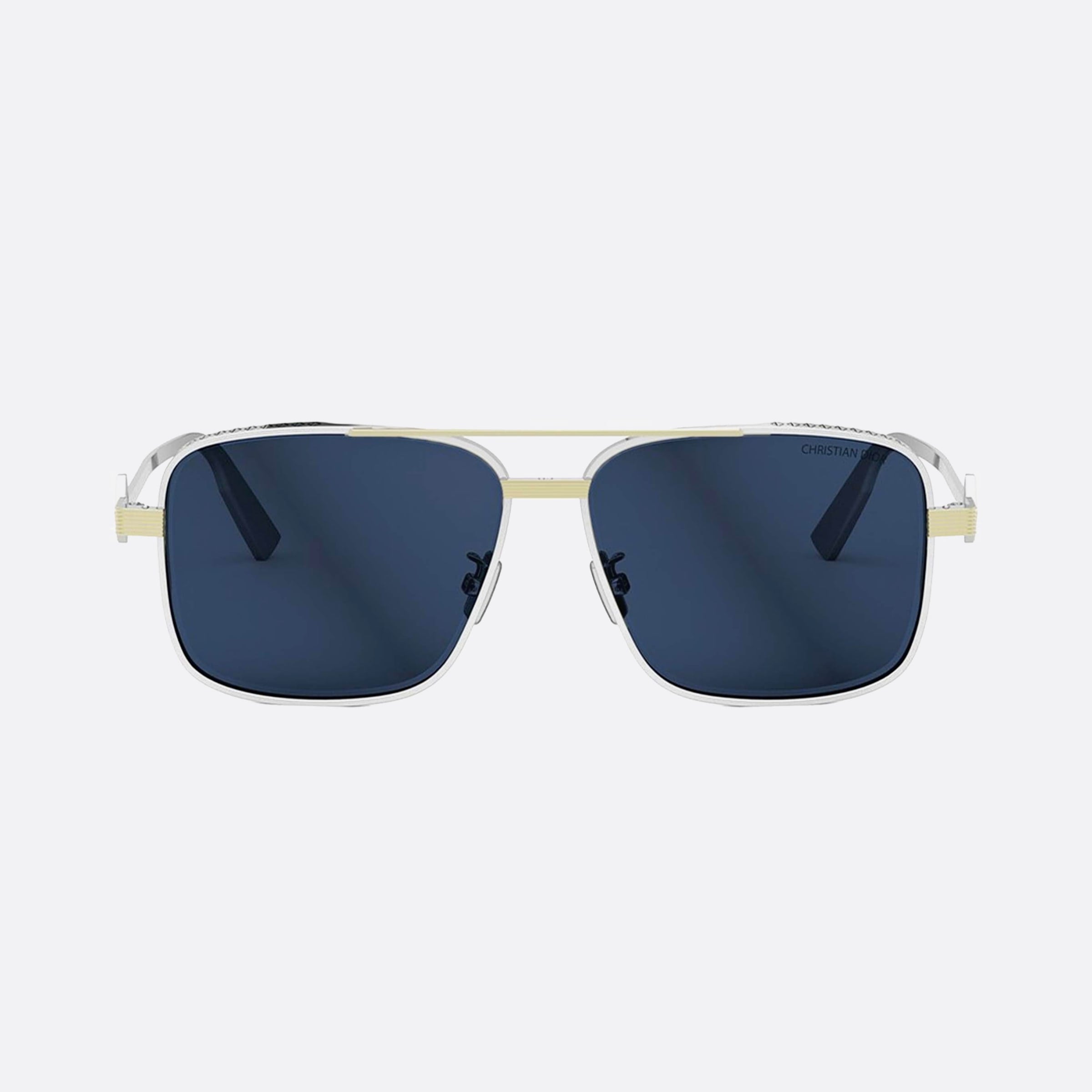 Dior 58mm Men's Diamond S9u F2a5 Silver Sunglasses - Side View