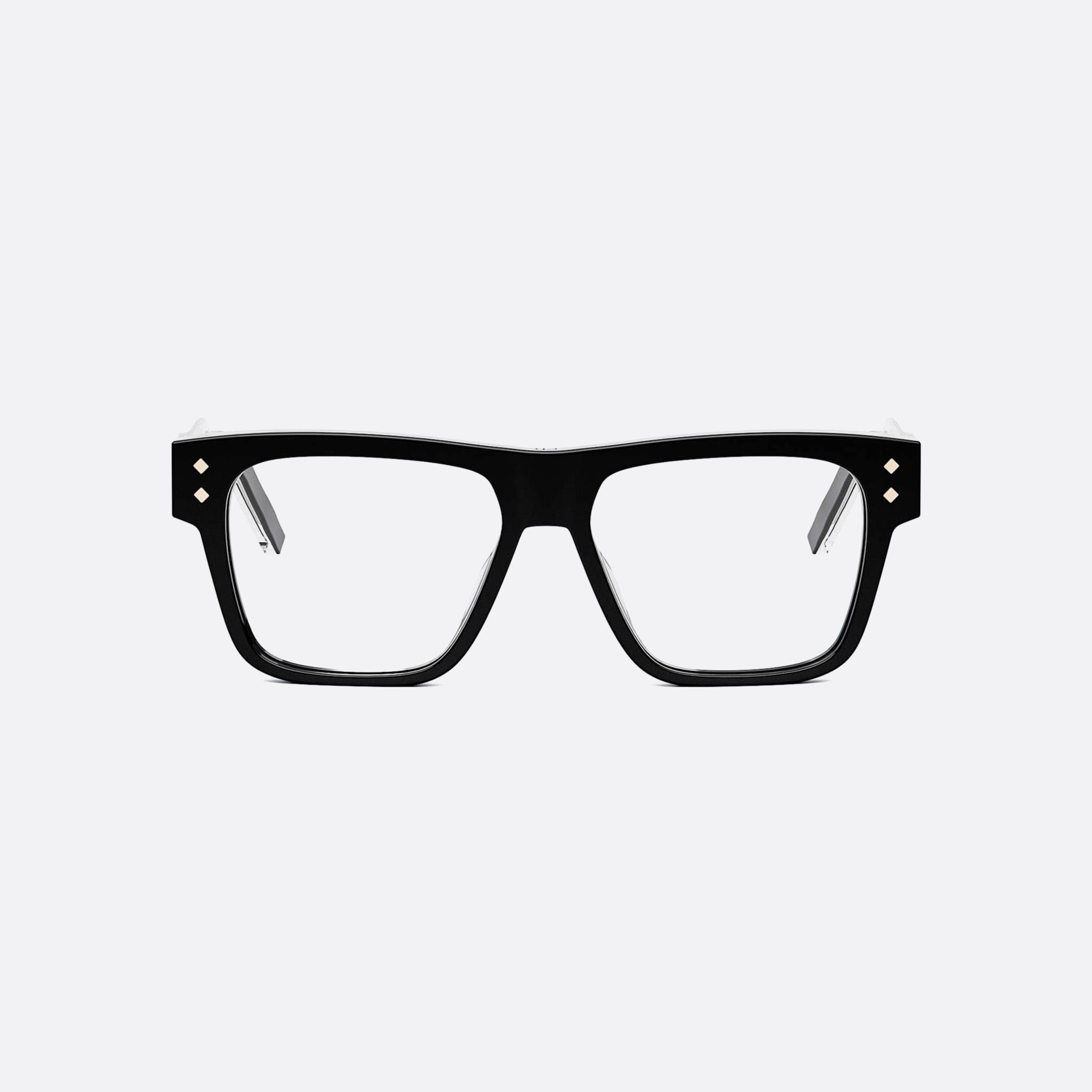 Dior 54mm Diamondo S6i Black Squared Men Eyeglasses - Side View