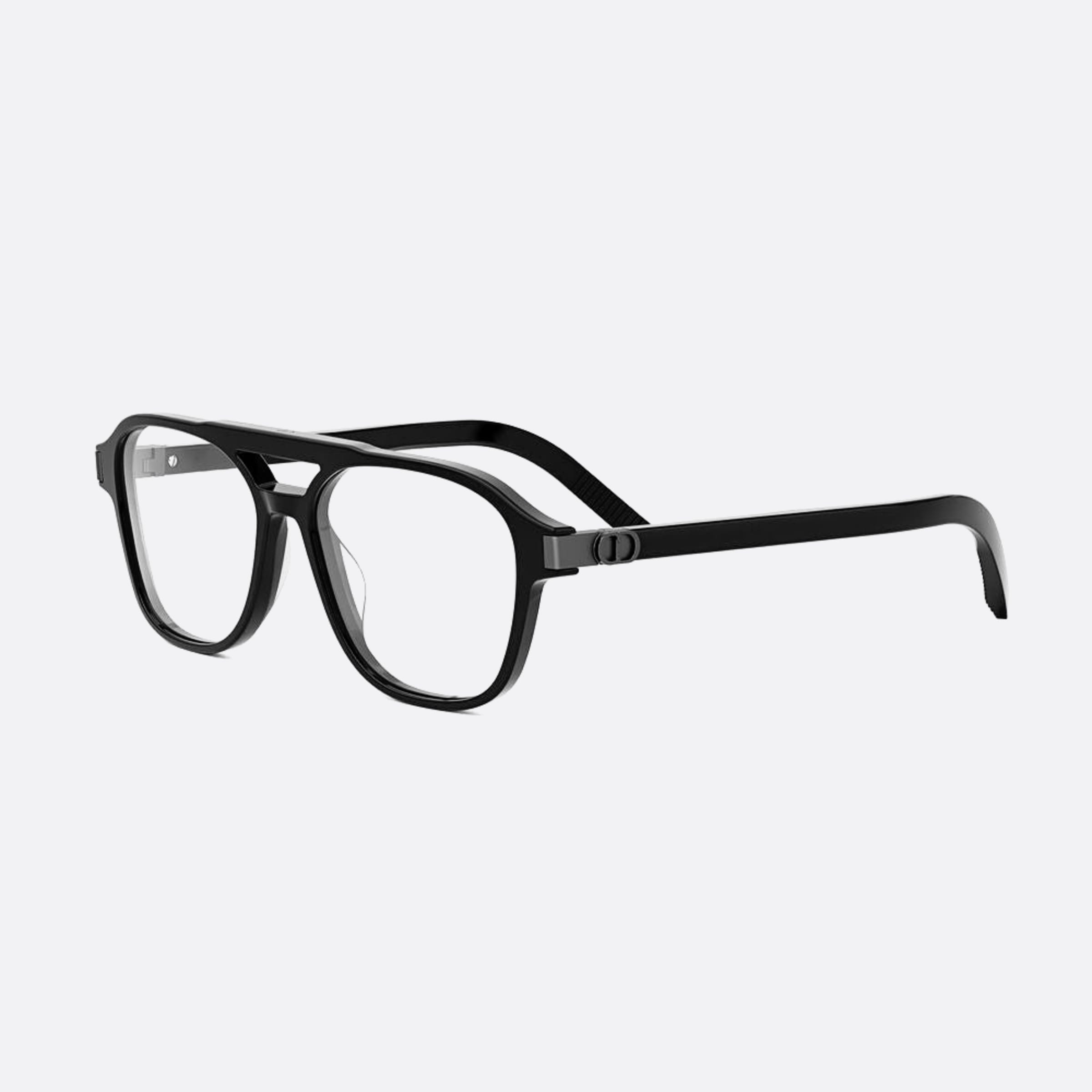Dior 54mm Icono N1i Black Pilot Men Eyeglasses - Side View