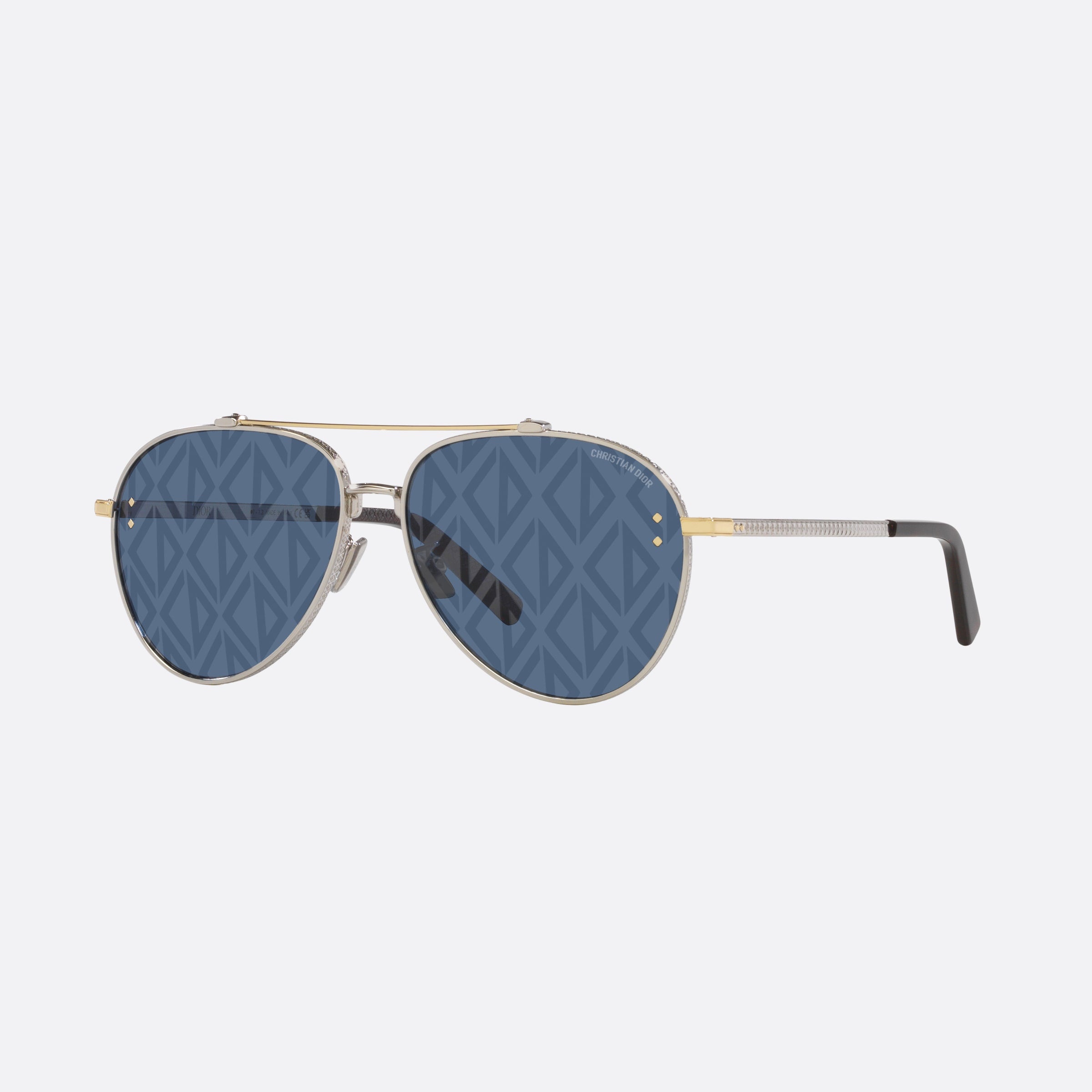 Dior 59mm Cddiamonda1u Grey Pilot Men Sunglasses - Main View