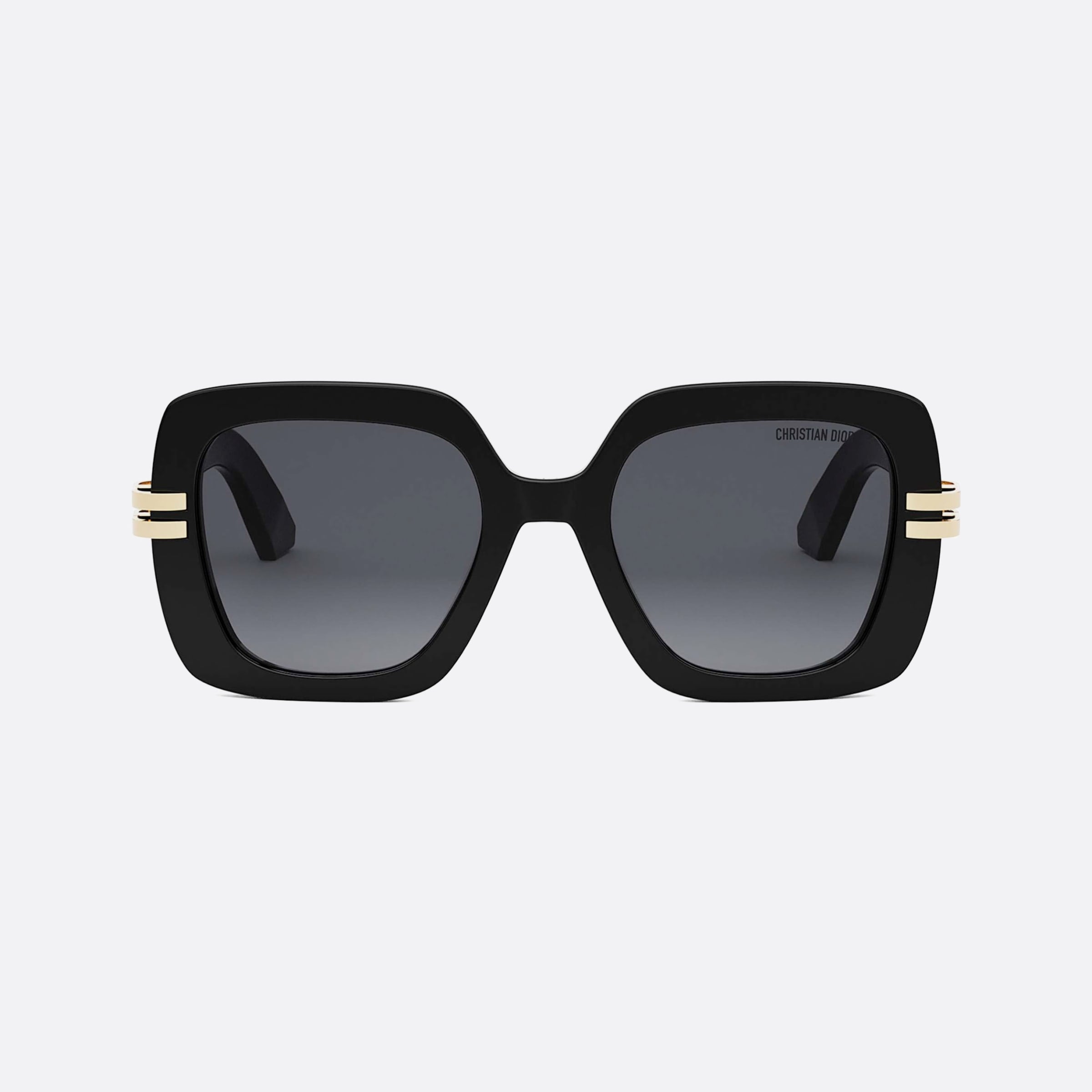 Dior 52mm Women's Cdior S2i 10a1 Black Squared Sunglasses - Side View