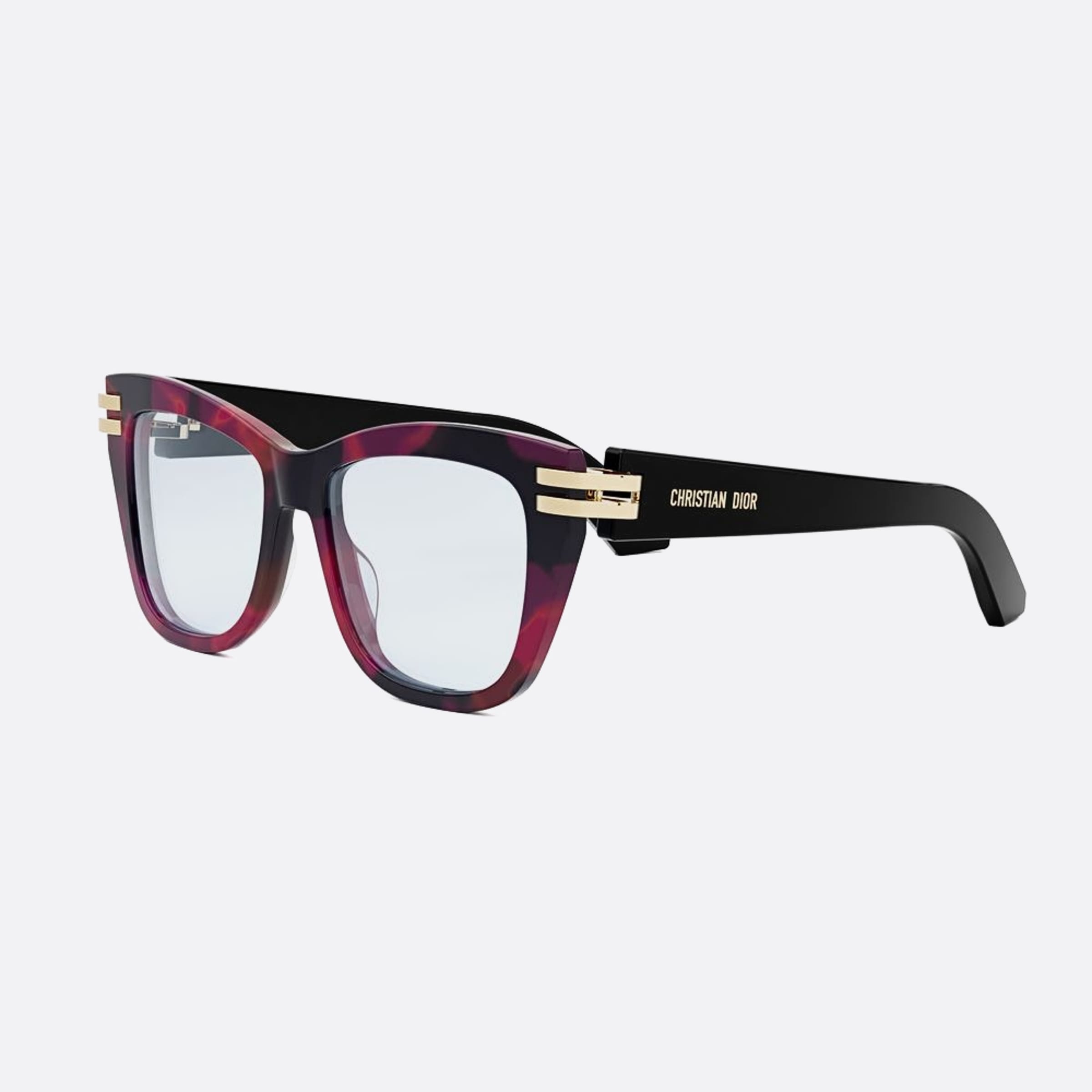 Dior 53mm Cdioro S1i 25bb Havana Butterfly Women Eyeglasses - Side View