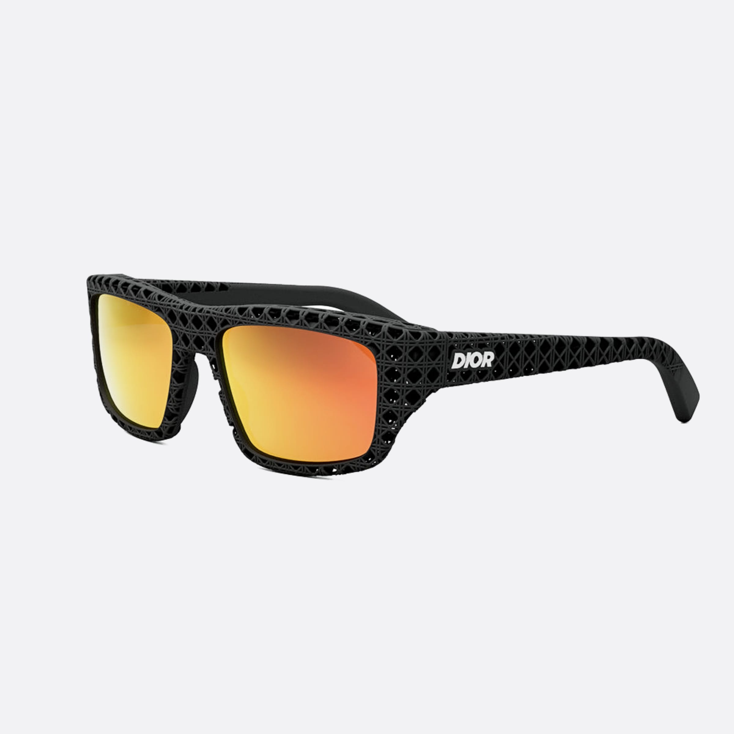Dior 57mm Dior3d S1i 11j7 Black Squared Men Sunglasses - Side View