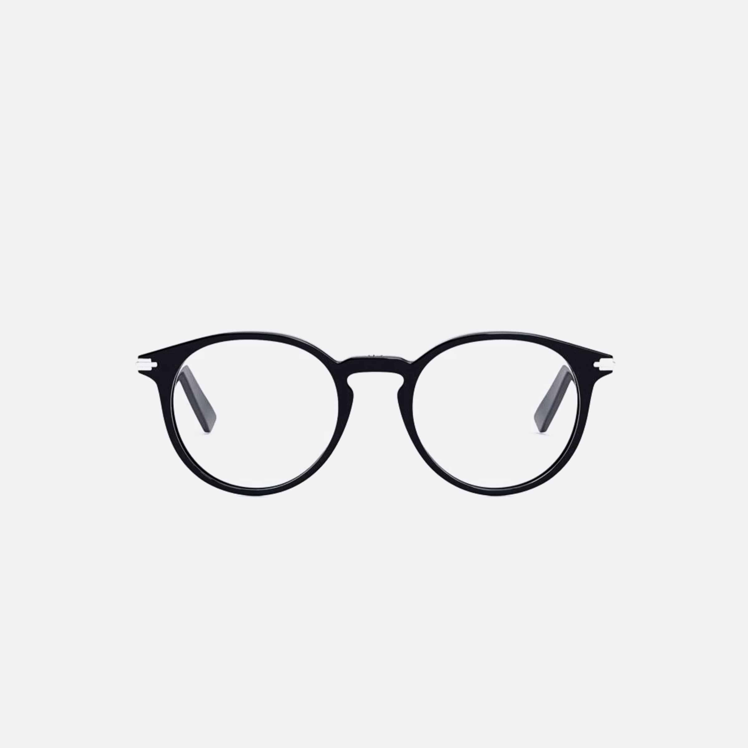 Dior 50mm Diorblacksuito R6i Black Round Men Eyeglasses - Main View