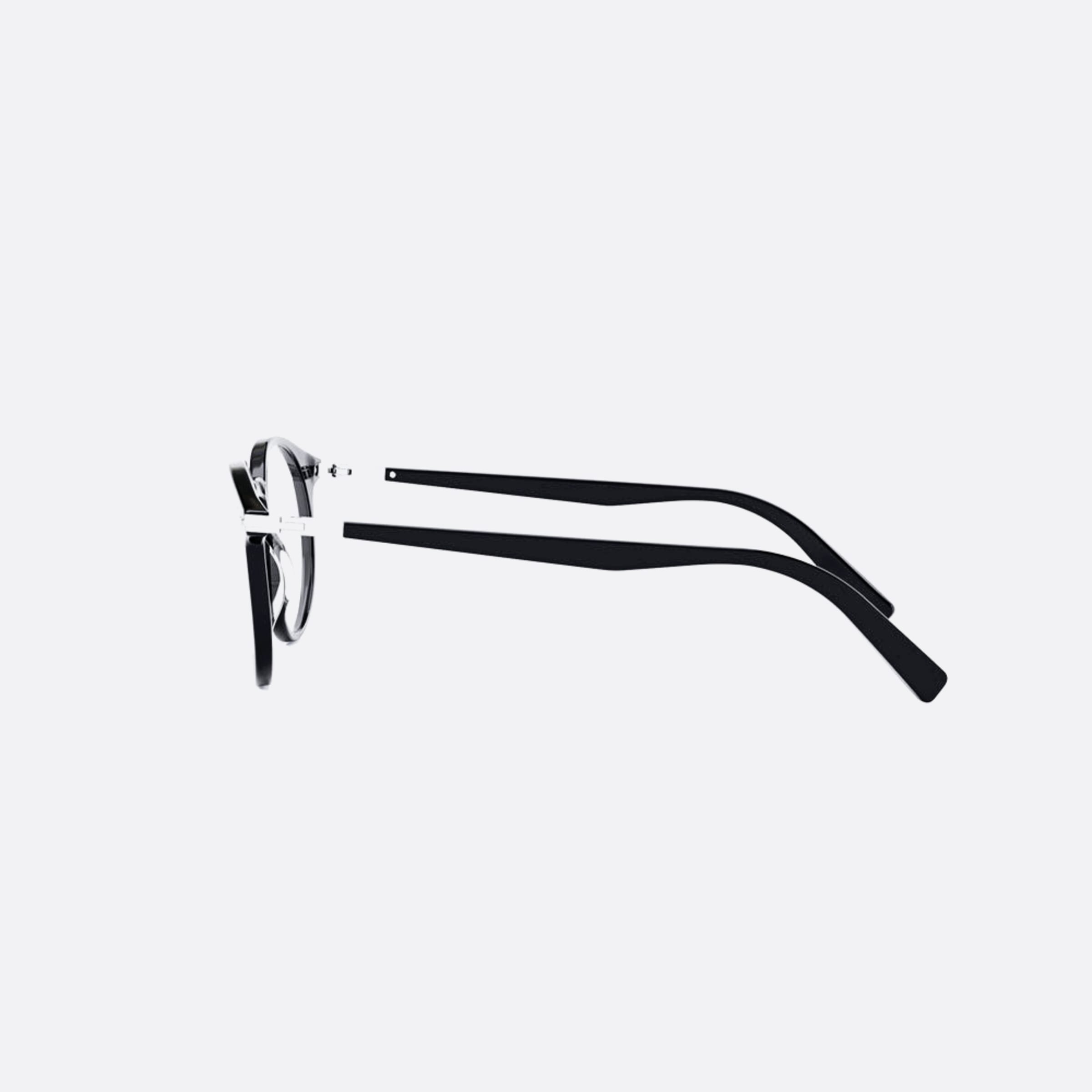 Dior 50mm Diorblacksuito R6i Black Round Men Eyeglasses - Detail View