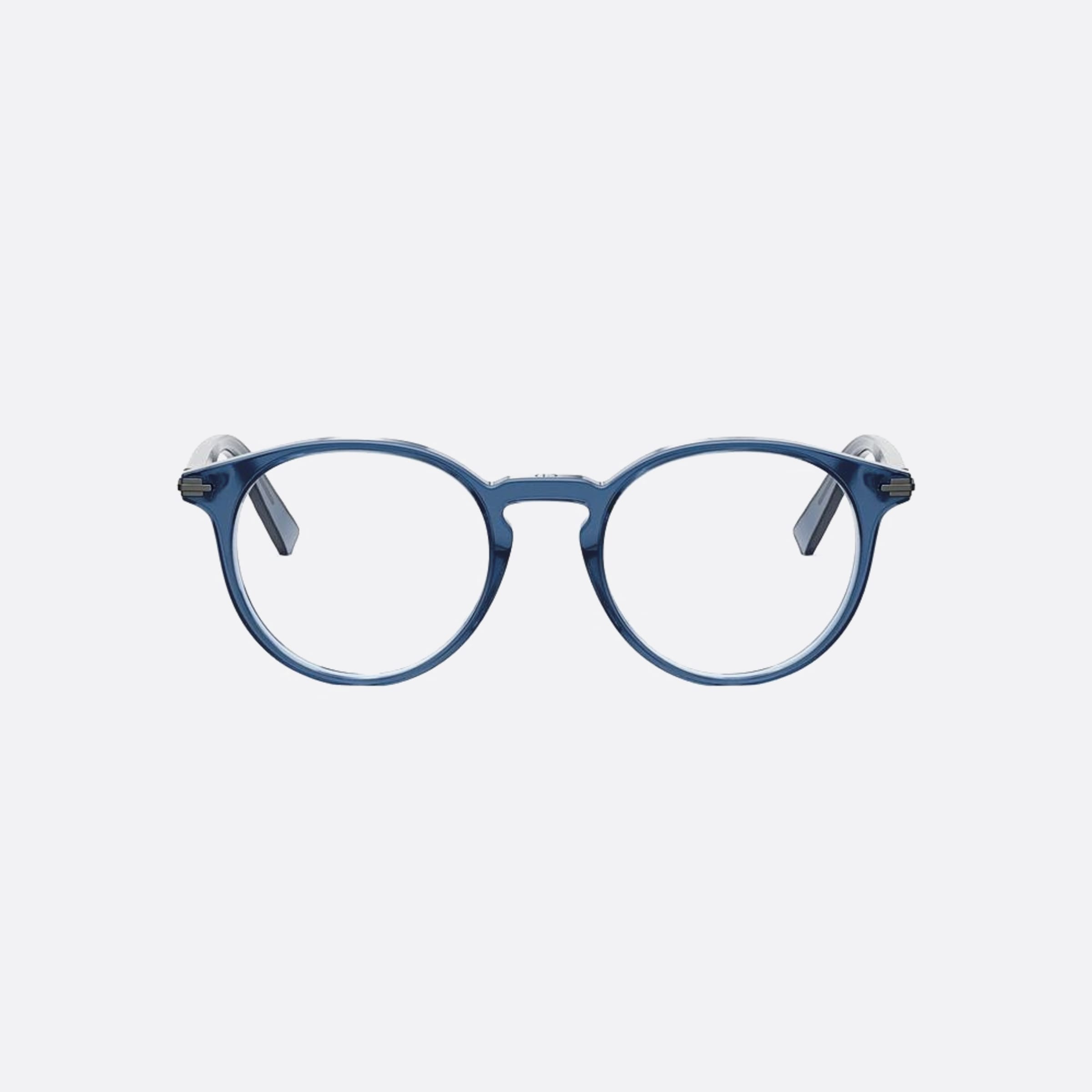 Dior 50mm Diorblacksuito R6i Blue Round Men Eyeglasses - Main View