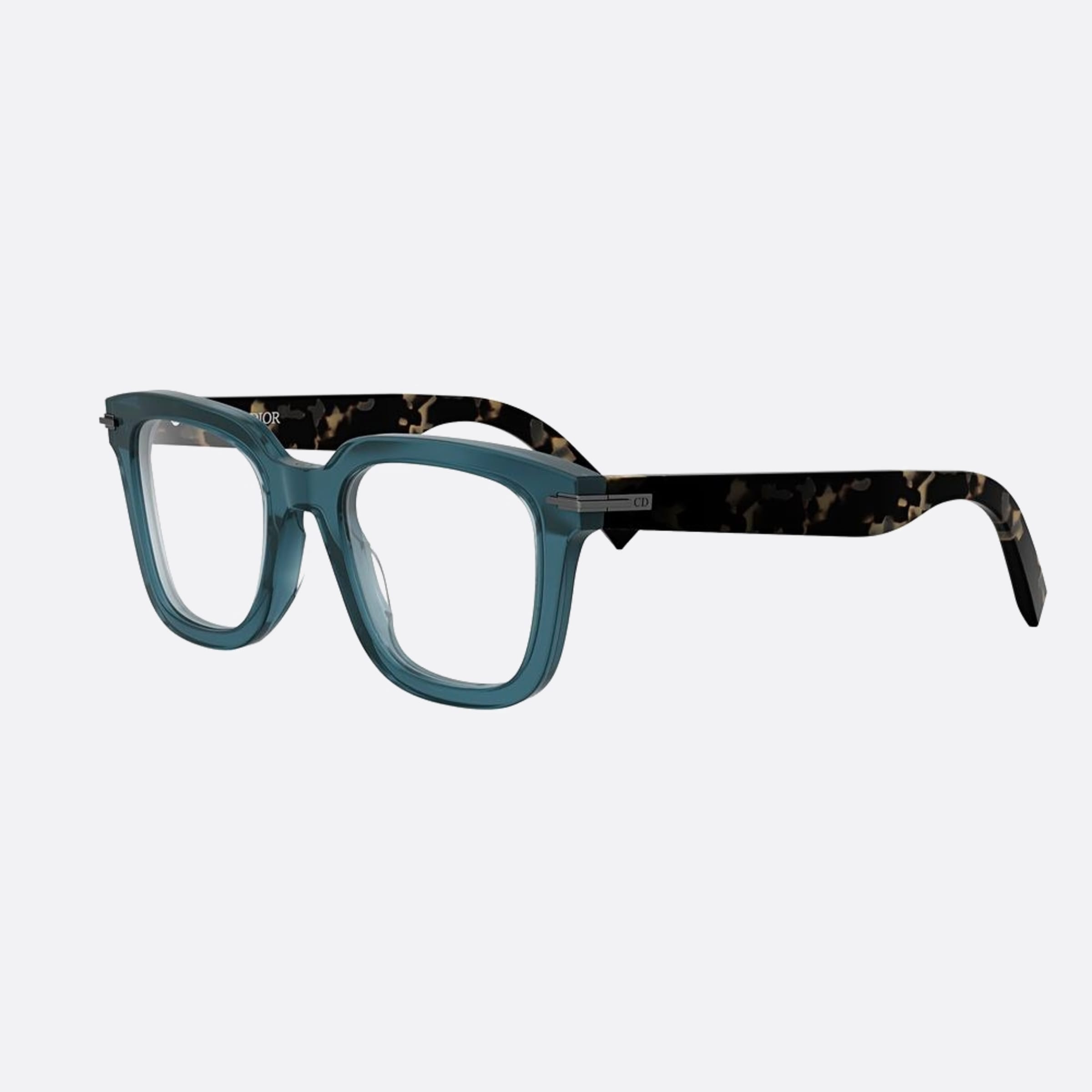 Dior 51mm Diorblacksuito S10i Blue Geometric Men Eyeglasses - Side View