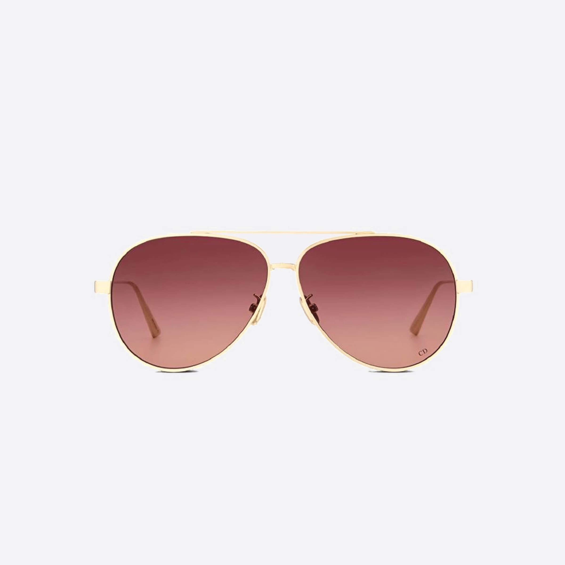 Dior 61mm Diorcannage A1u 10k Gold Pilot Women Sunglasses - Main View