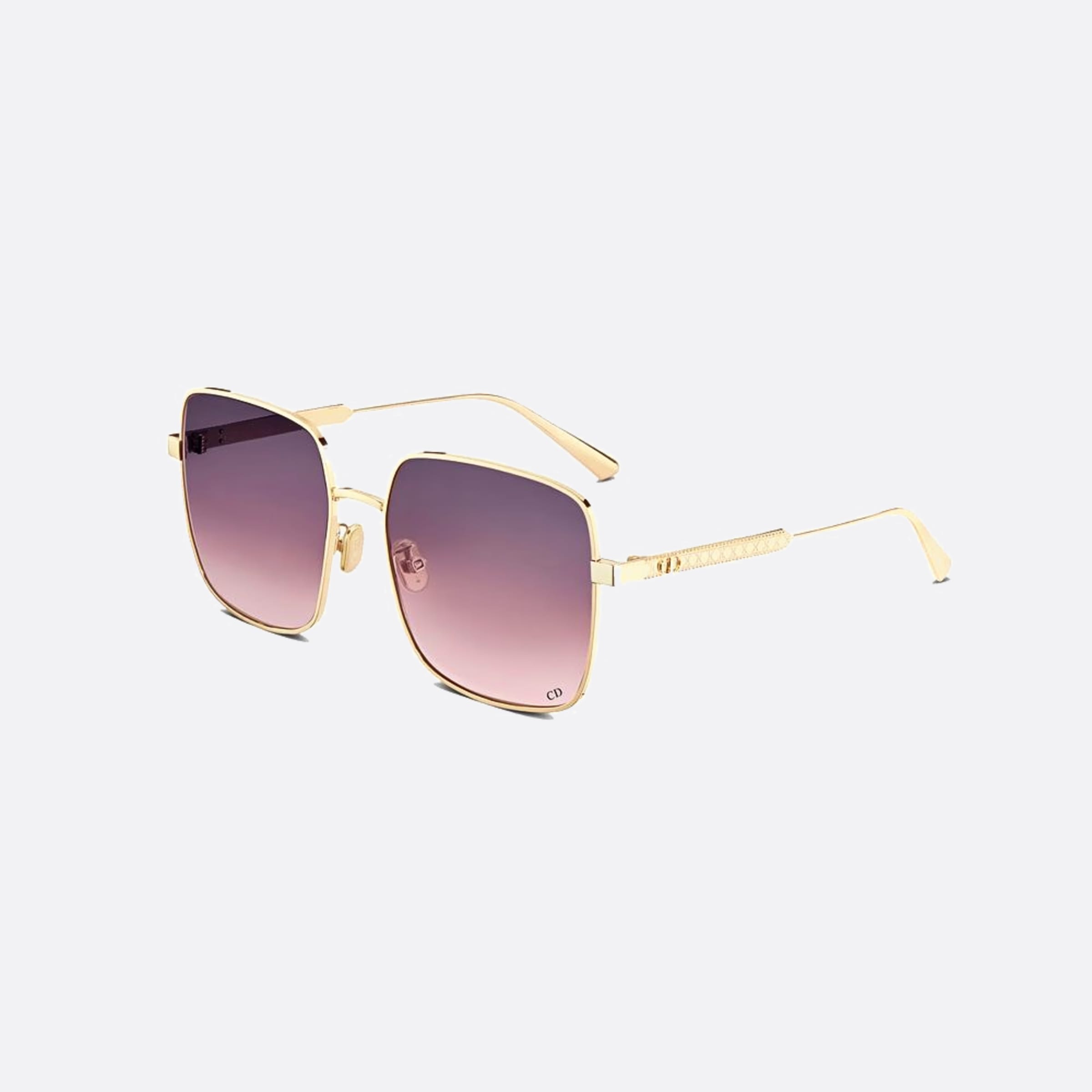 Dior 59mm Diorcannage S1u 10t Gold Squared Women Sunglasses - Side View