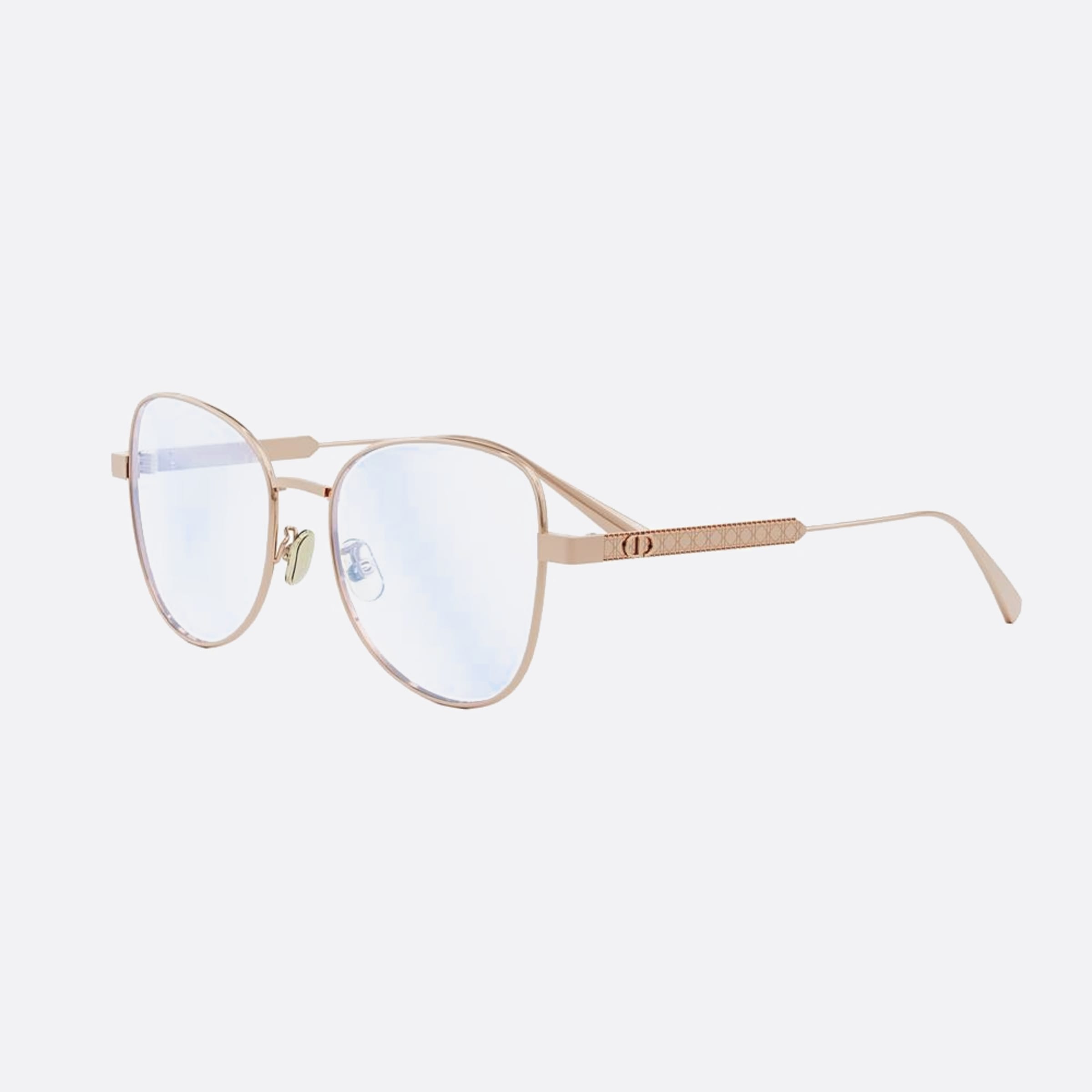 Dior 54mm Diorcannageo B1f B29 Rose Gold Butterfly Women Eyeglasses - Side View