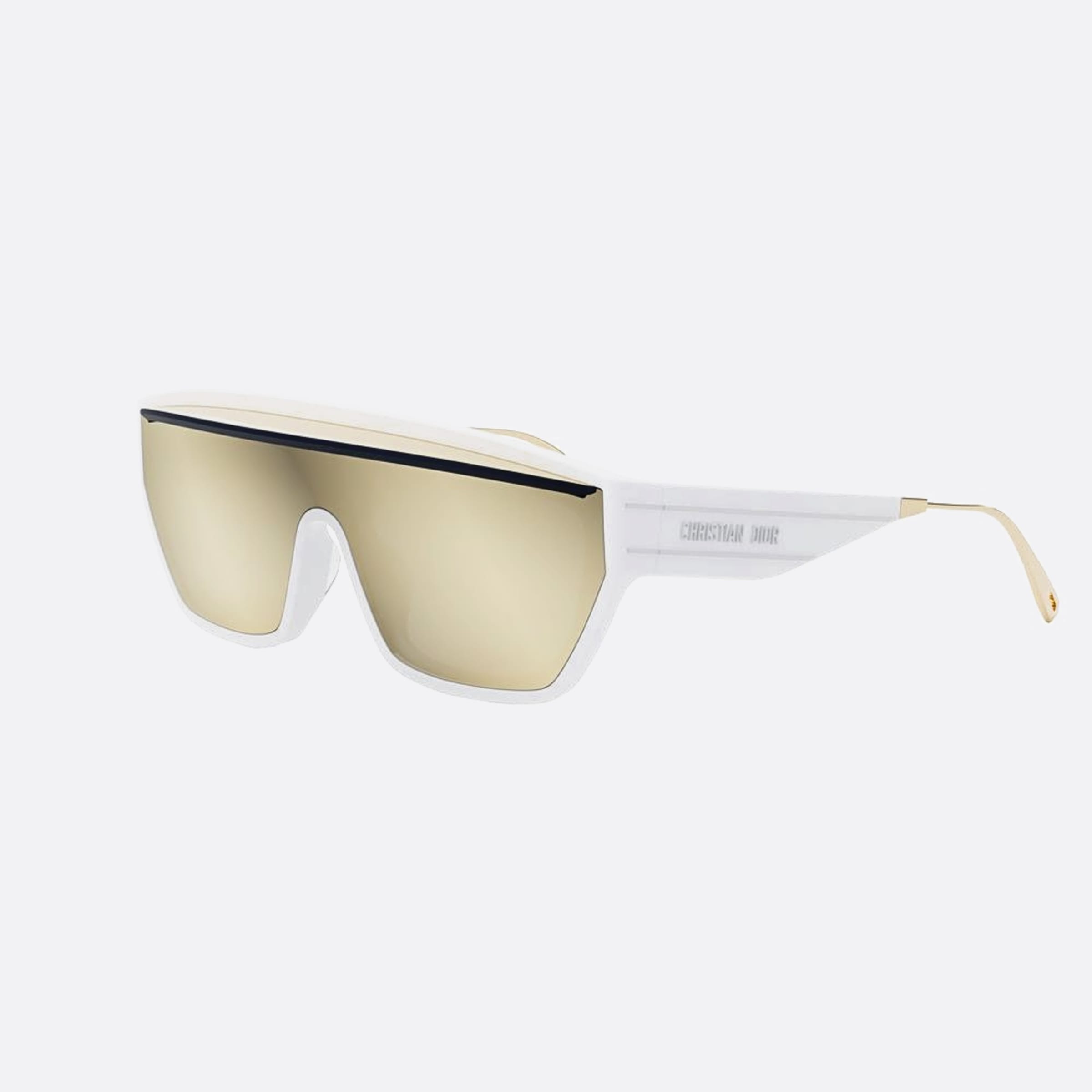 Dior Diorclub M7u 51a5 White Shield Women Sunglasses - Side View