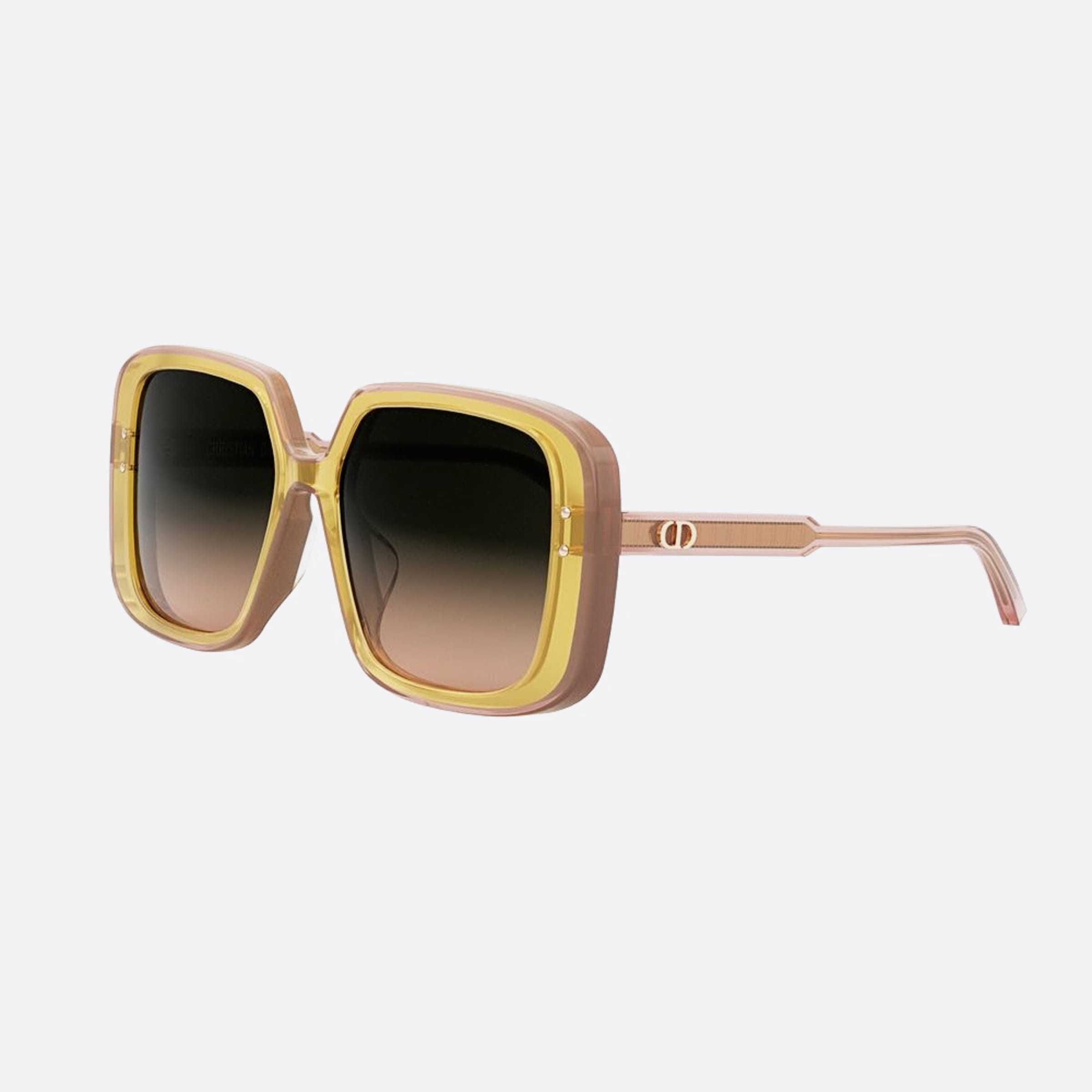 Dior 56mm Diorhighlight S3f 66f2 Yellow Squared Women Sunglasses - Side View