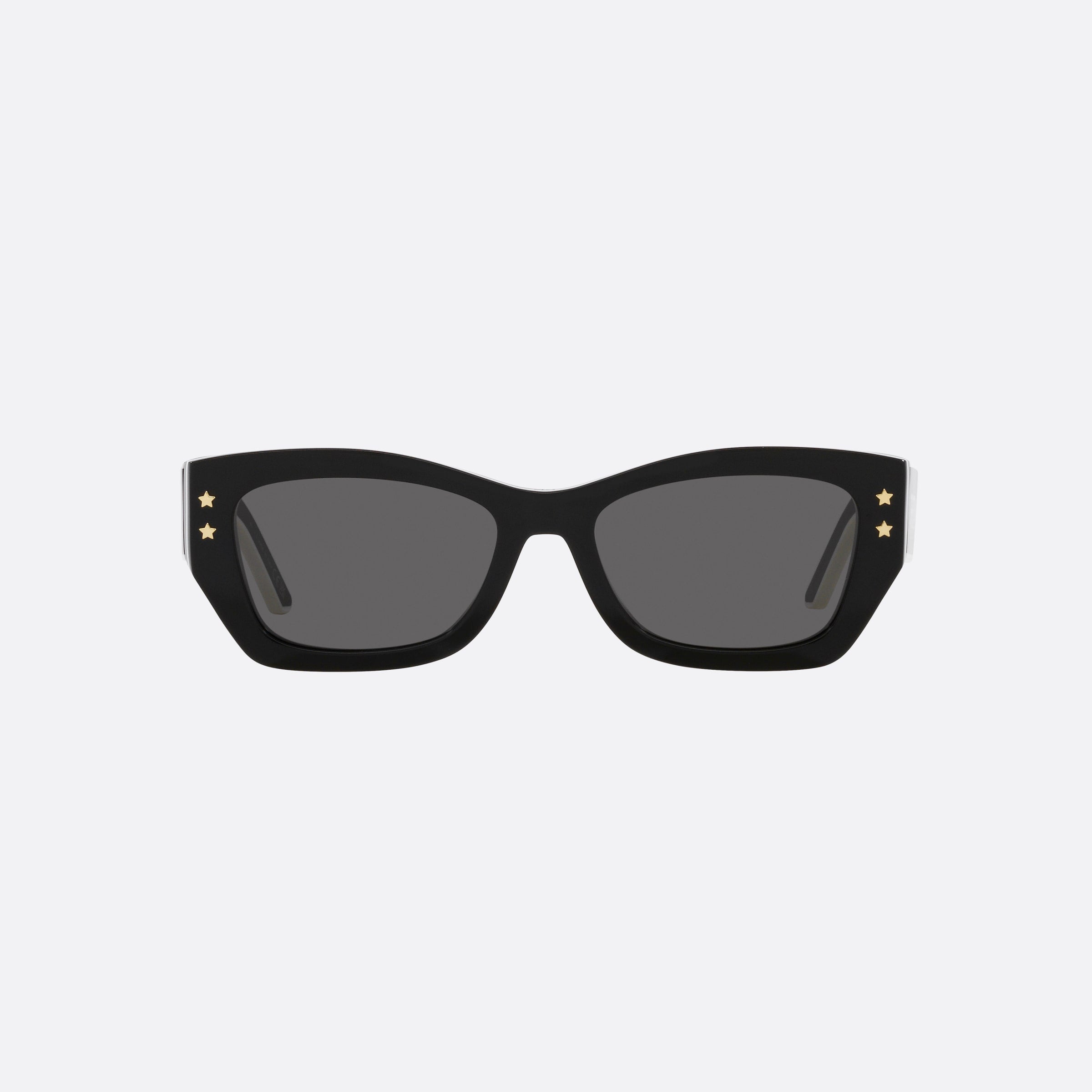 Dior 53mm Diorpacific S2u 10a0 Black Irregular Women Sunglasses - Side View