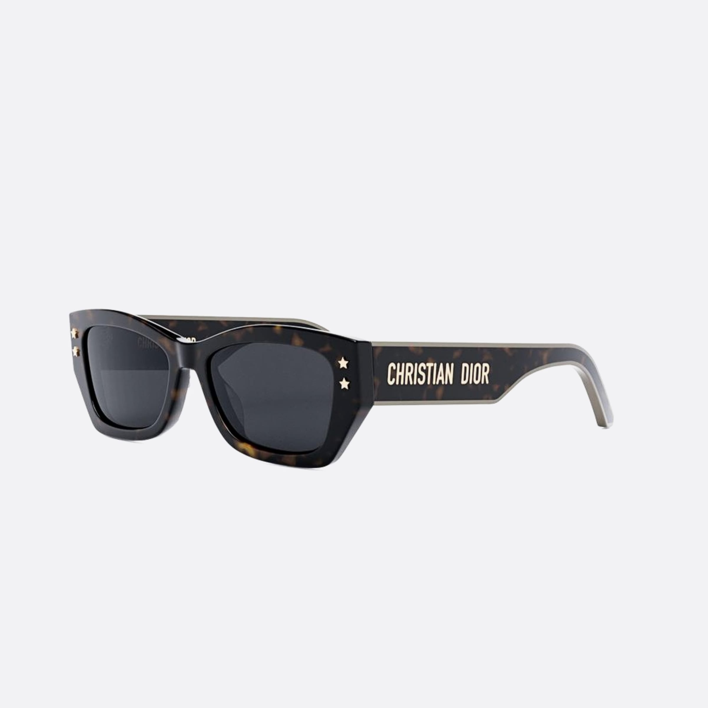 Dior 53mm Diorpacific S2u 27a0 Havana Squared Women Sunglasses - Side View