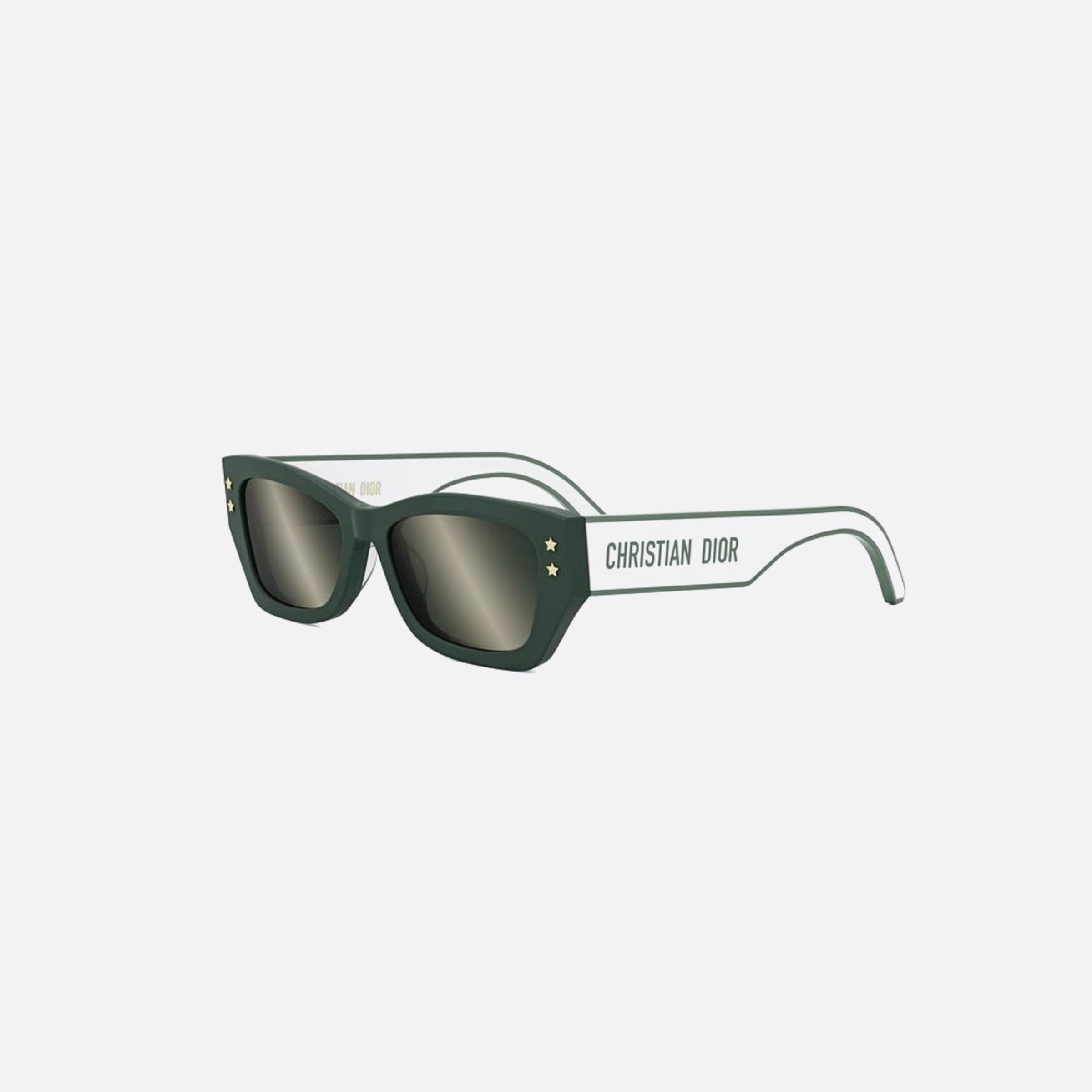 Dior 53mm Diorpacific S2u 55a7 Green Geometric Women Sunglasses - Side View