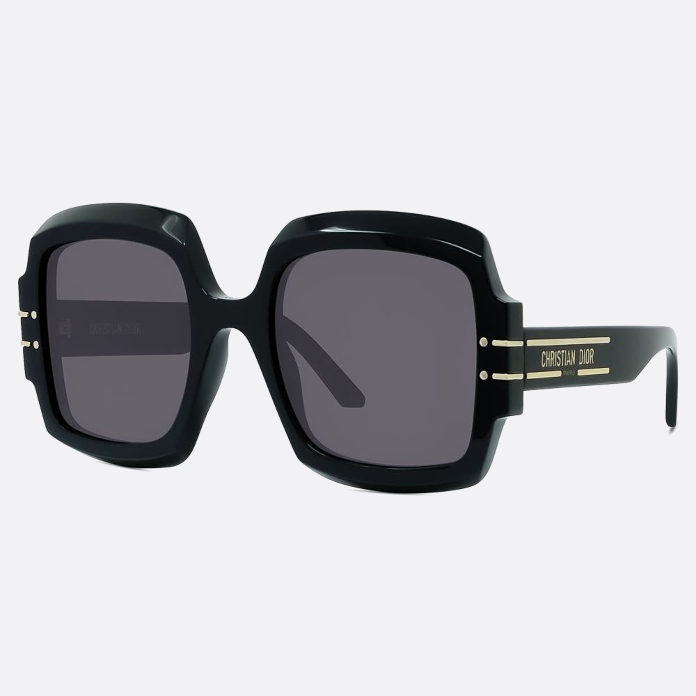 Dior 55mm Diorsignature S1u 10a0 Black Squared Women Sunglasses - Side View
