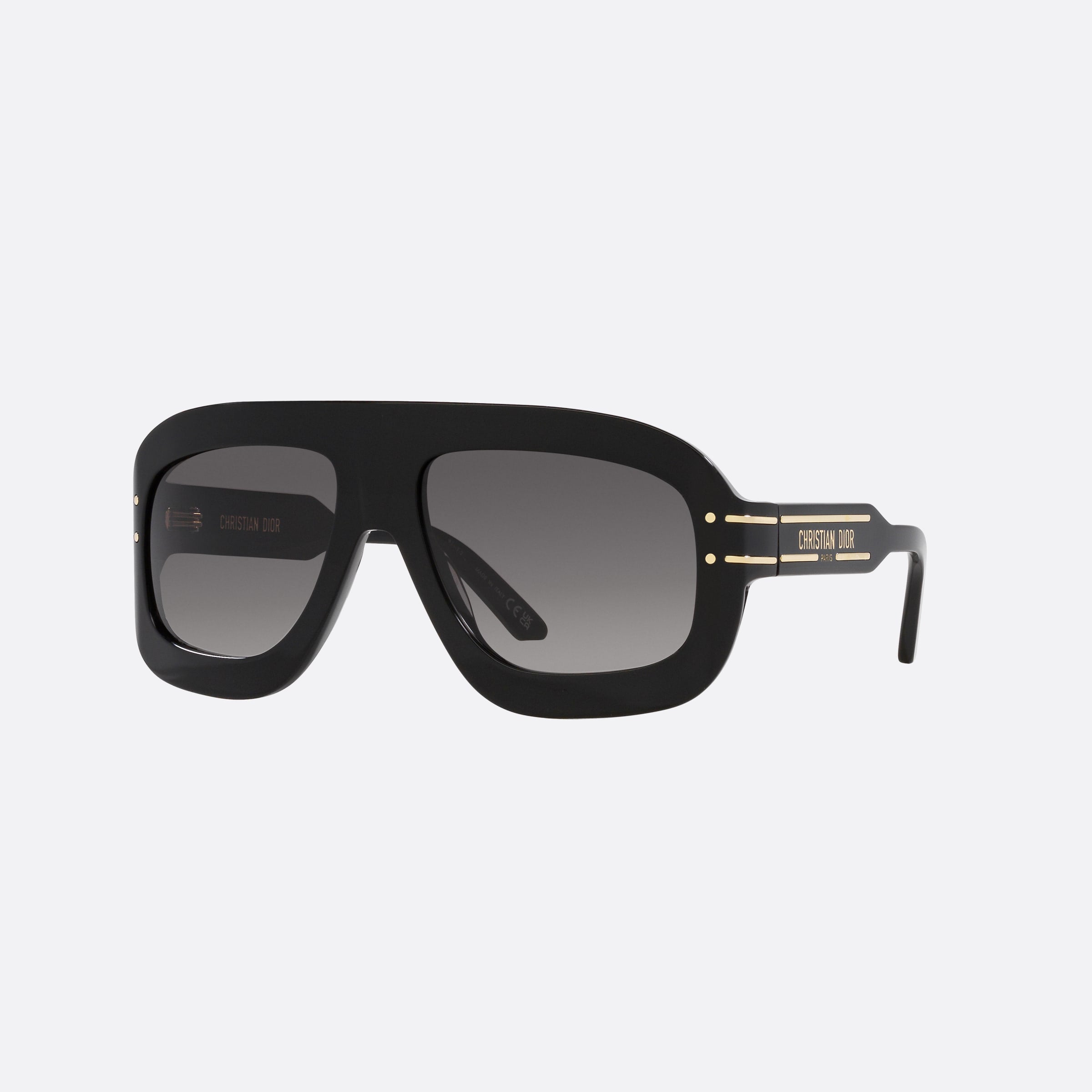 Dior 58mm Diorsignaturem1u Black Rectangle Women Sunglasses - Main View