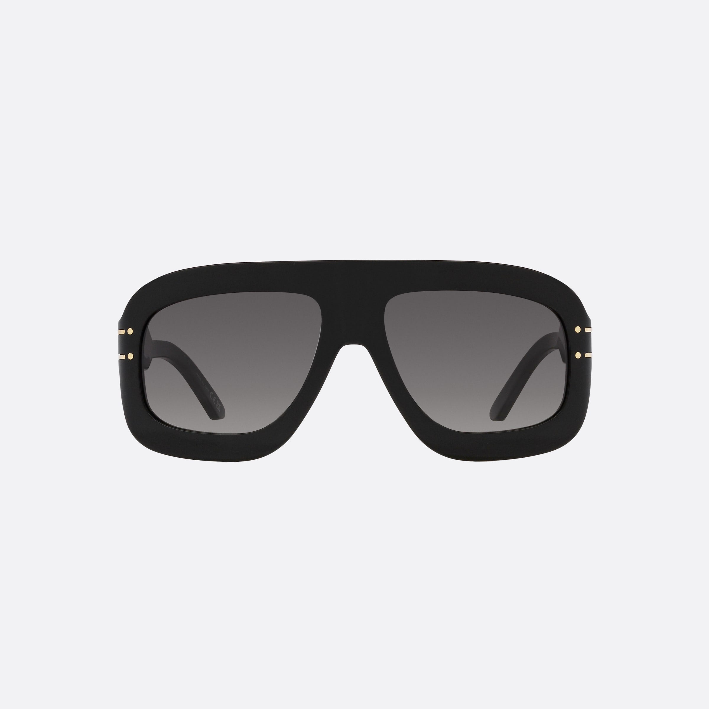 Dior 58mm Diorsignaturem1u Black Rectangle Women Sunglasses - Side View