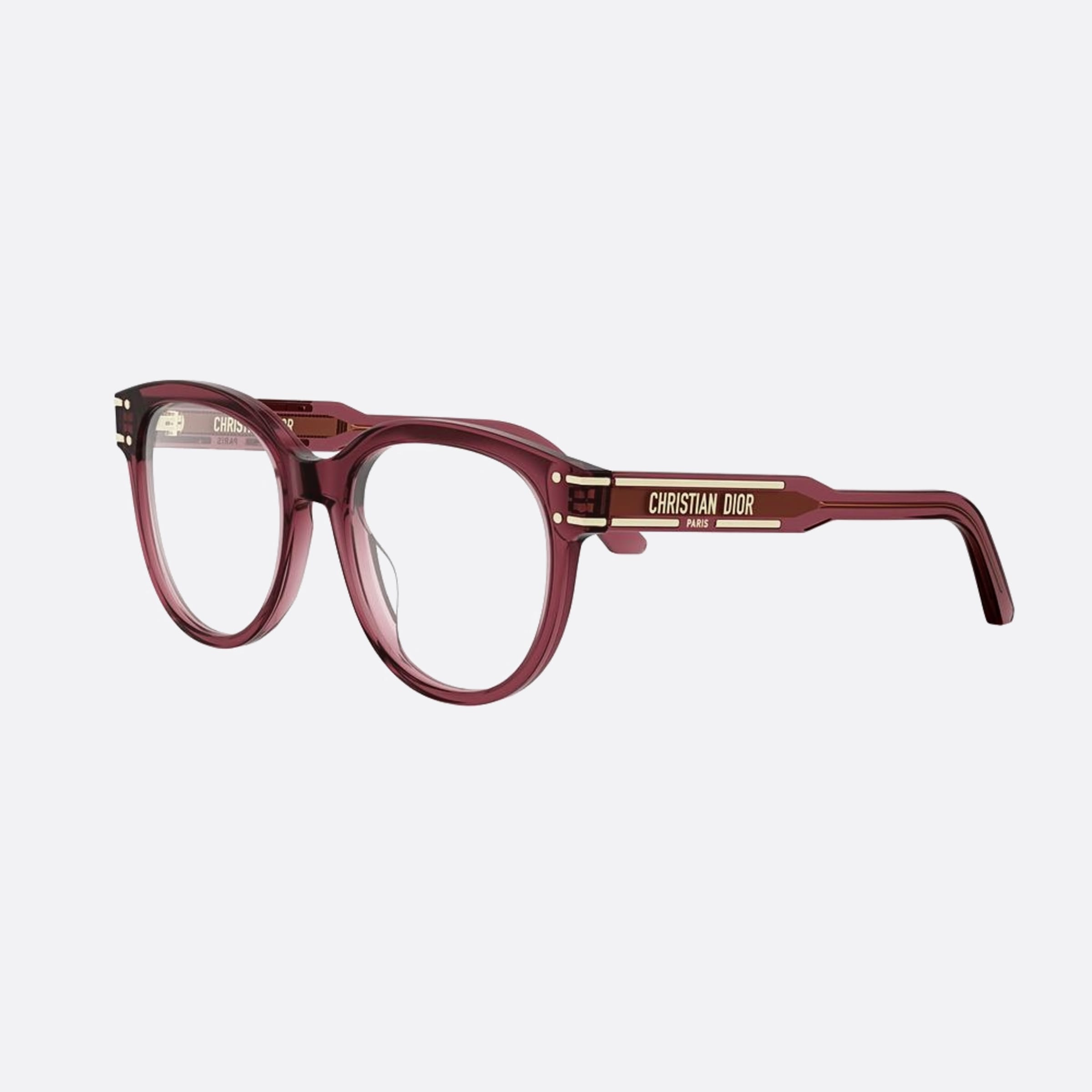 Dior 53mm Diorsignatureo R3i Red Round Women Eyeglasses - Side View