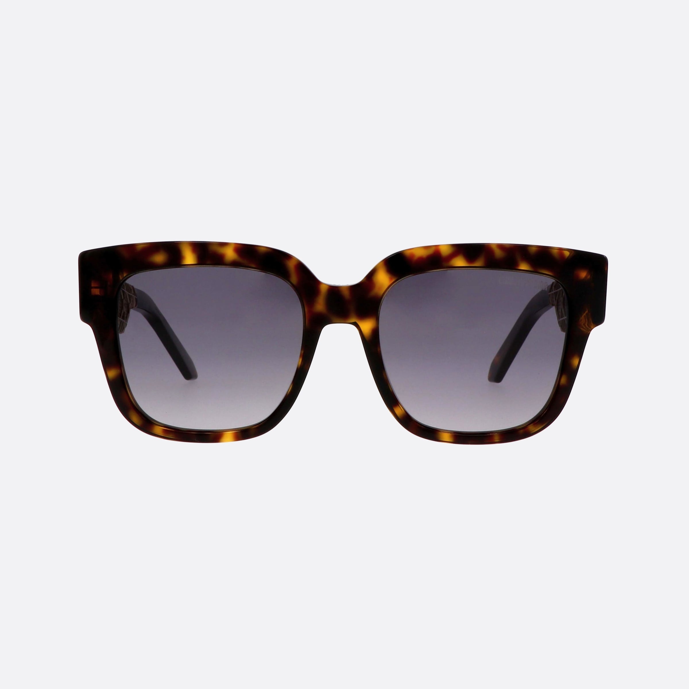 Dior 54mm Women's Esille S1i 20a1 Havana Squared Sunglasses - Side View