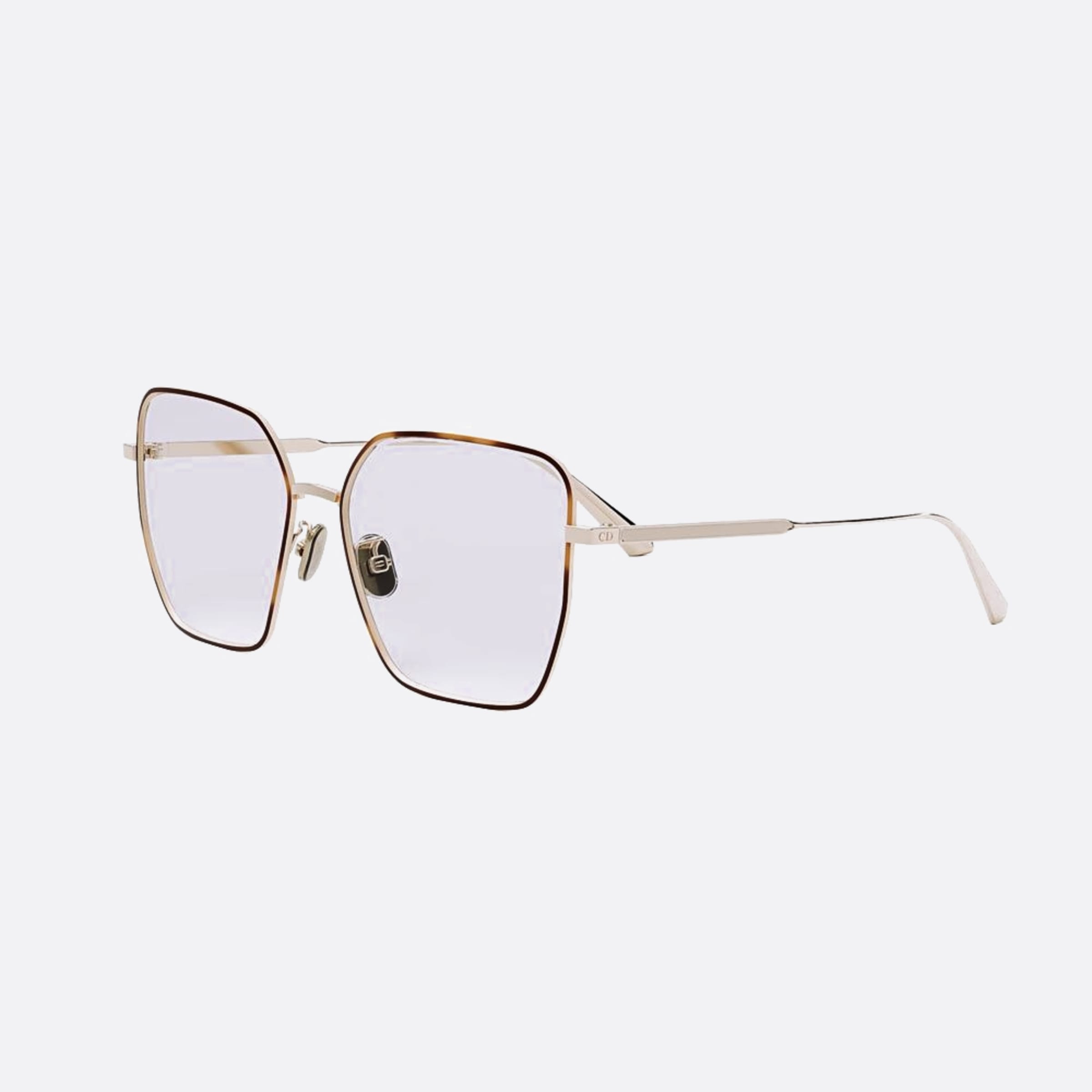 Dior 57mm Gemdioro S6u B500 Yellow Geometric Women Eyeglasses - Side View