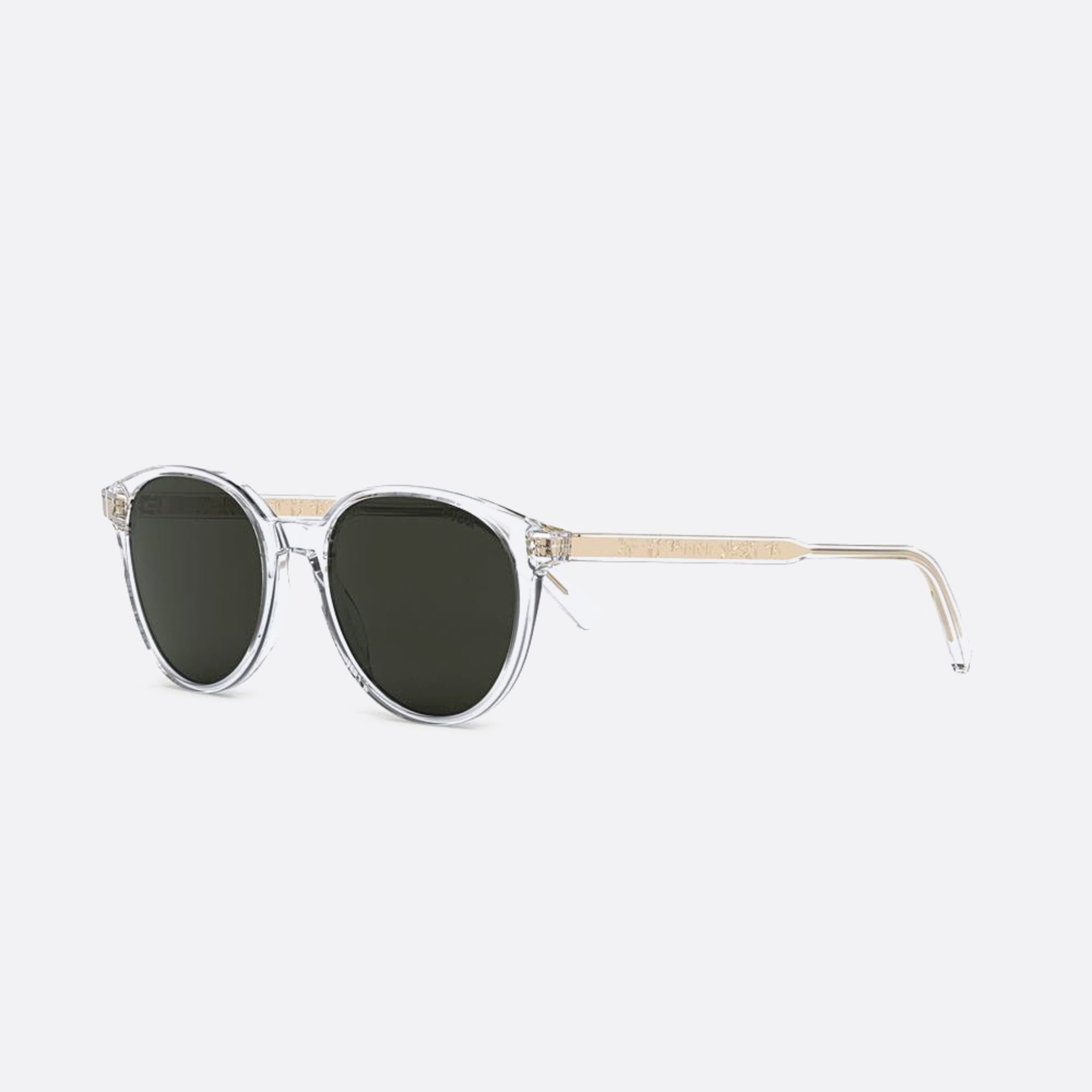 Dior 52mm Indior R1i 85a5 Transparent Round Men Sunglasses - Side View
