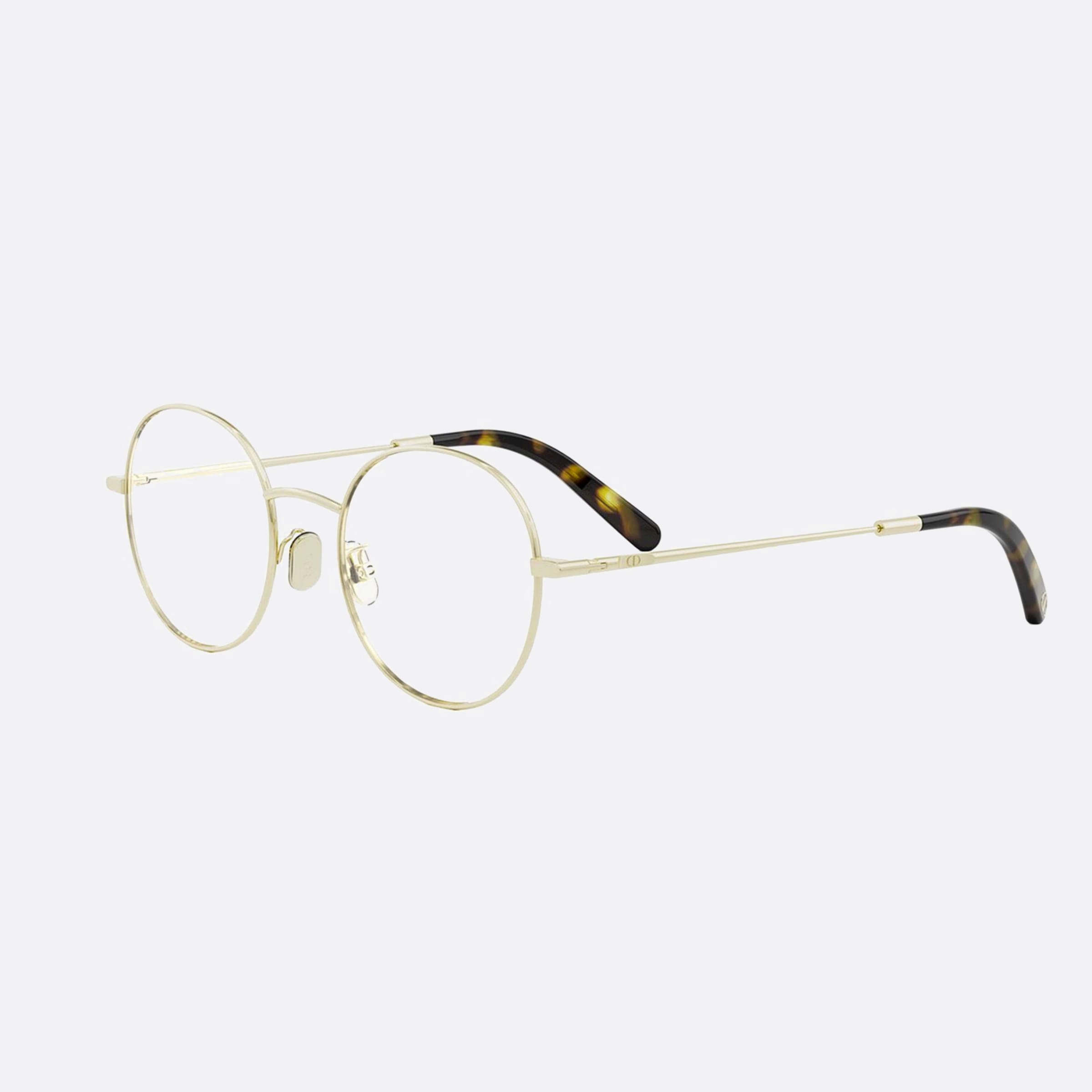 Dior 51mm Mini R6f B000 Gold Round Women Eyeglasses - Main View