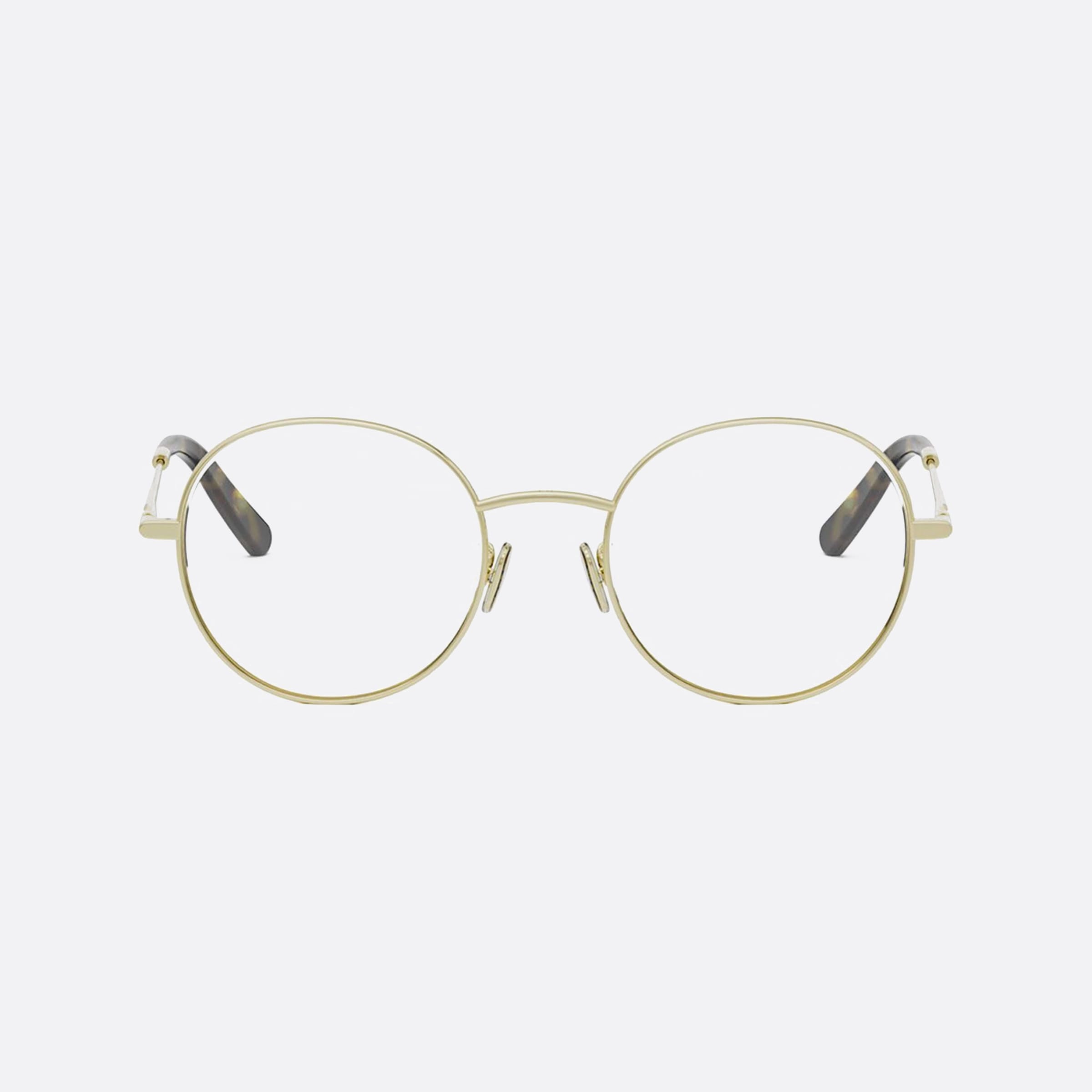 Dior 51mm Mini R6f B000 Gold Round Women Eyeglasses - Side View