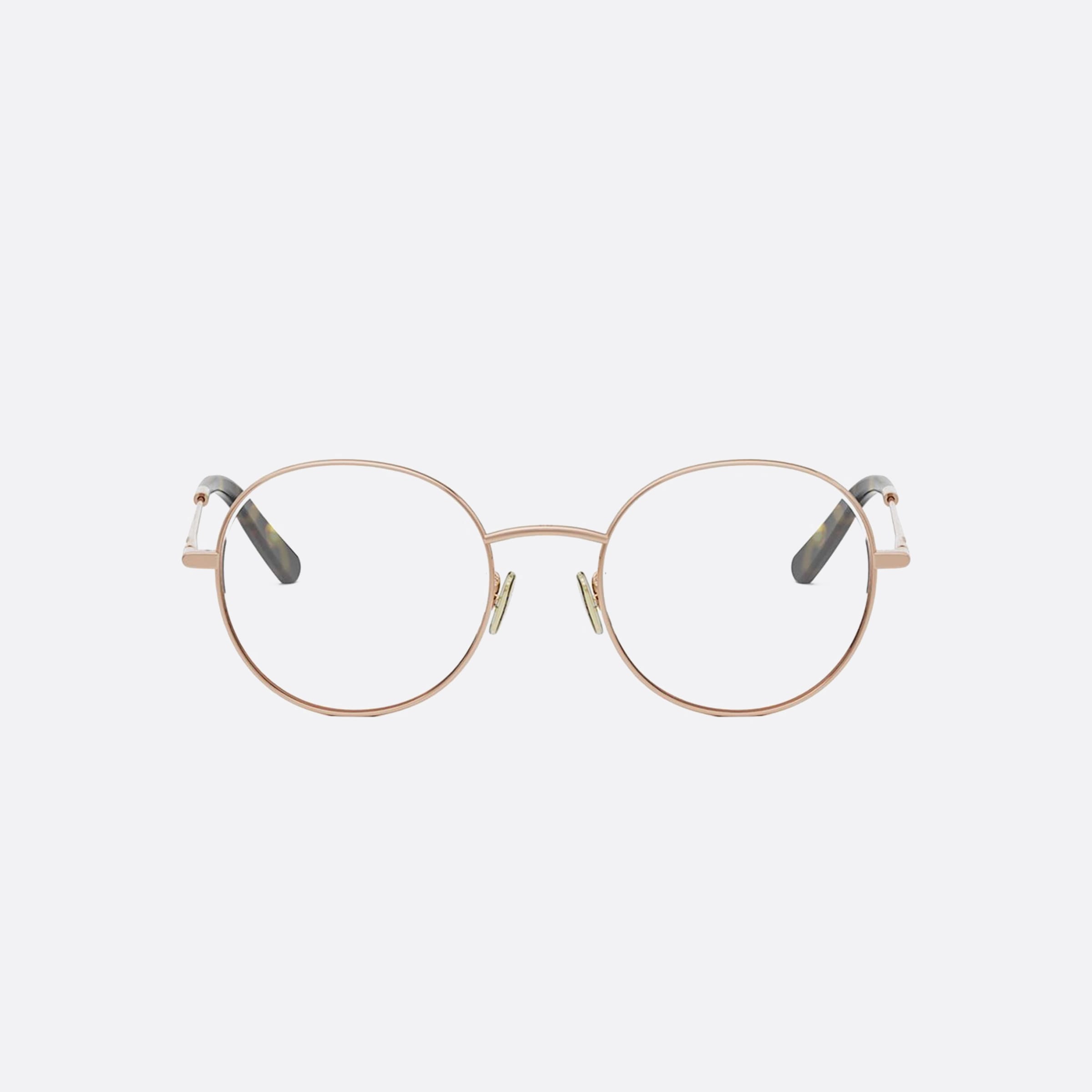 Dior 51mm Mini R6f E000 Rose Gold Round Women Eyeglasses - Side View