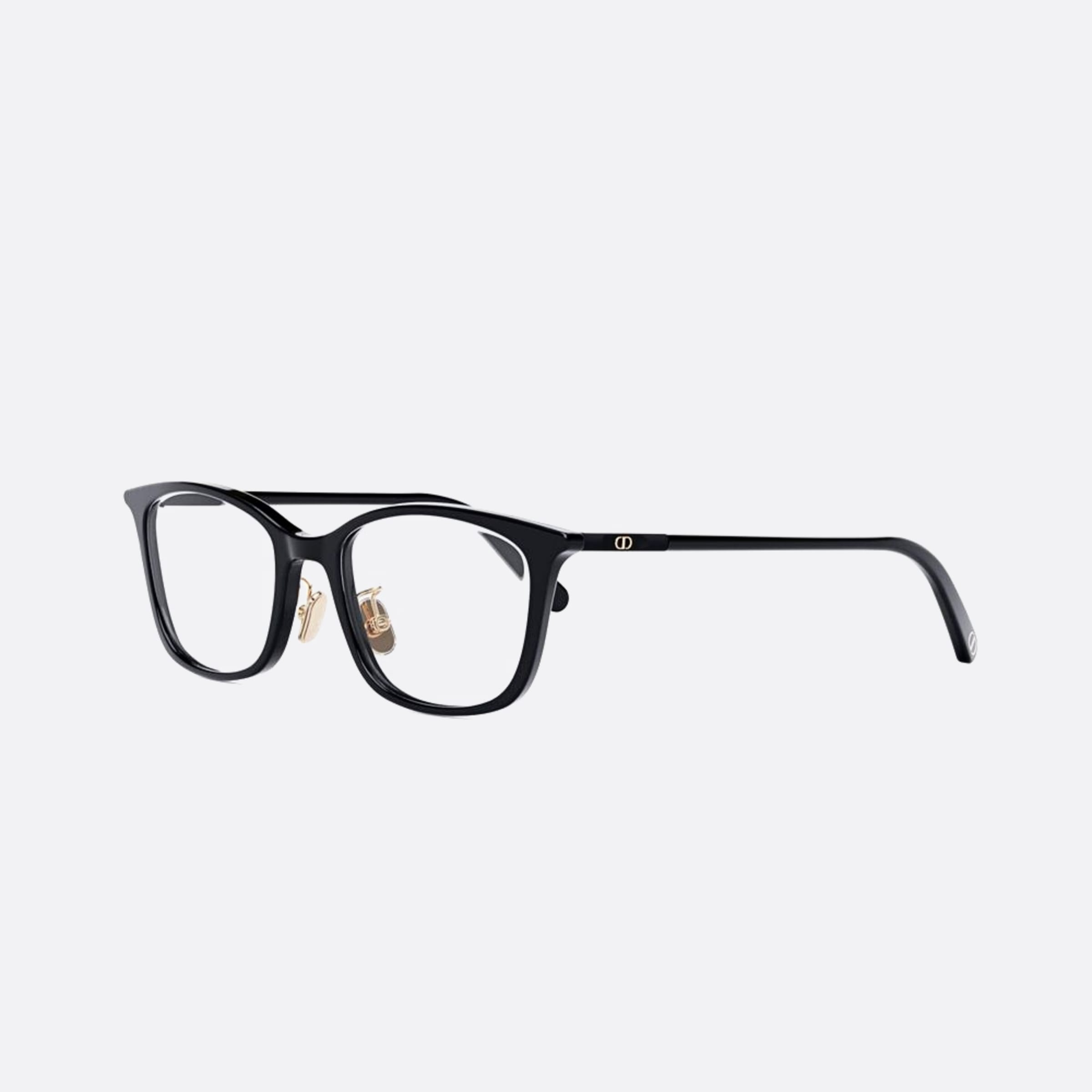 Dior 52mm Mini S4f Black Squared Women Eyeglasses - Side View