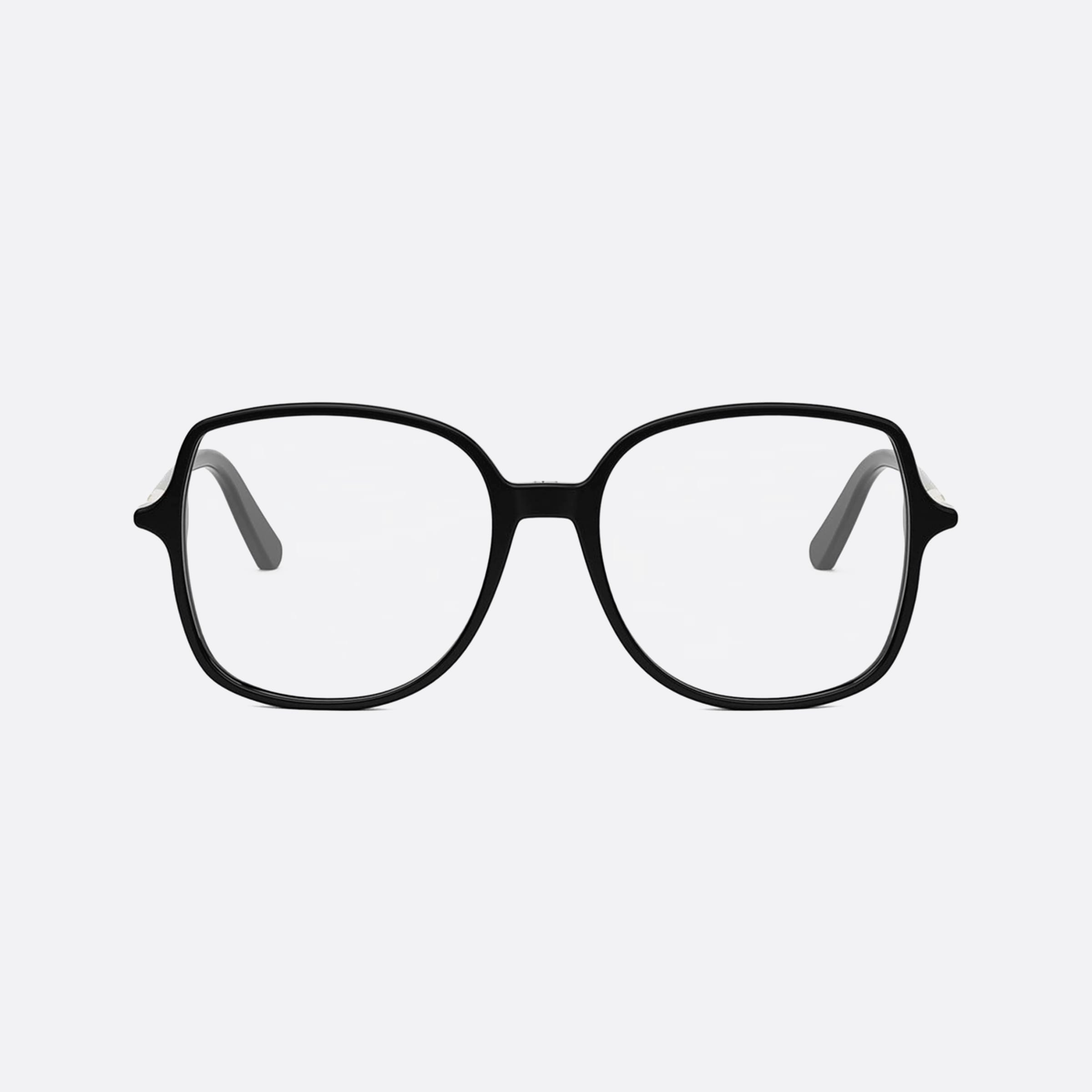 Dior 55mm Mini S9i Black Round Women Eyeglasses - Side View