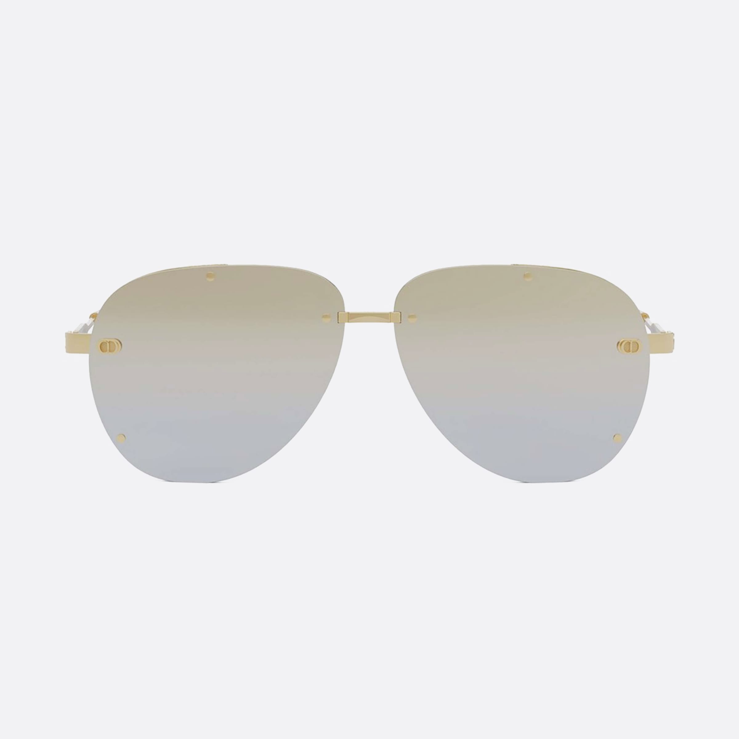 Dior 61mm Men's Neodior A1u B0h4 Gold Sunglasses - Side View