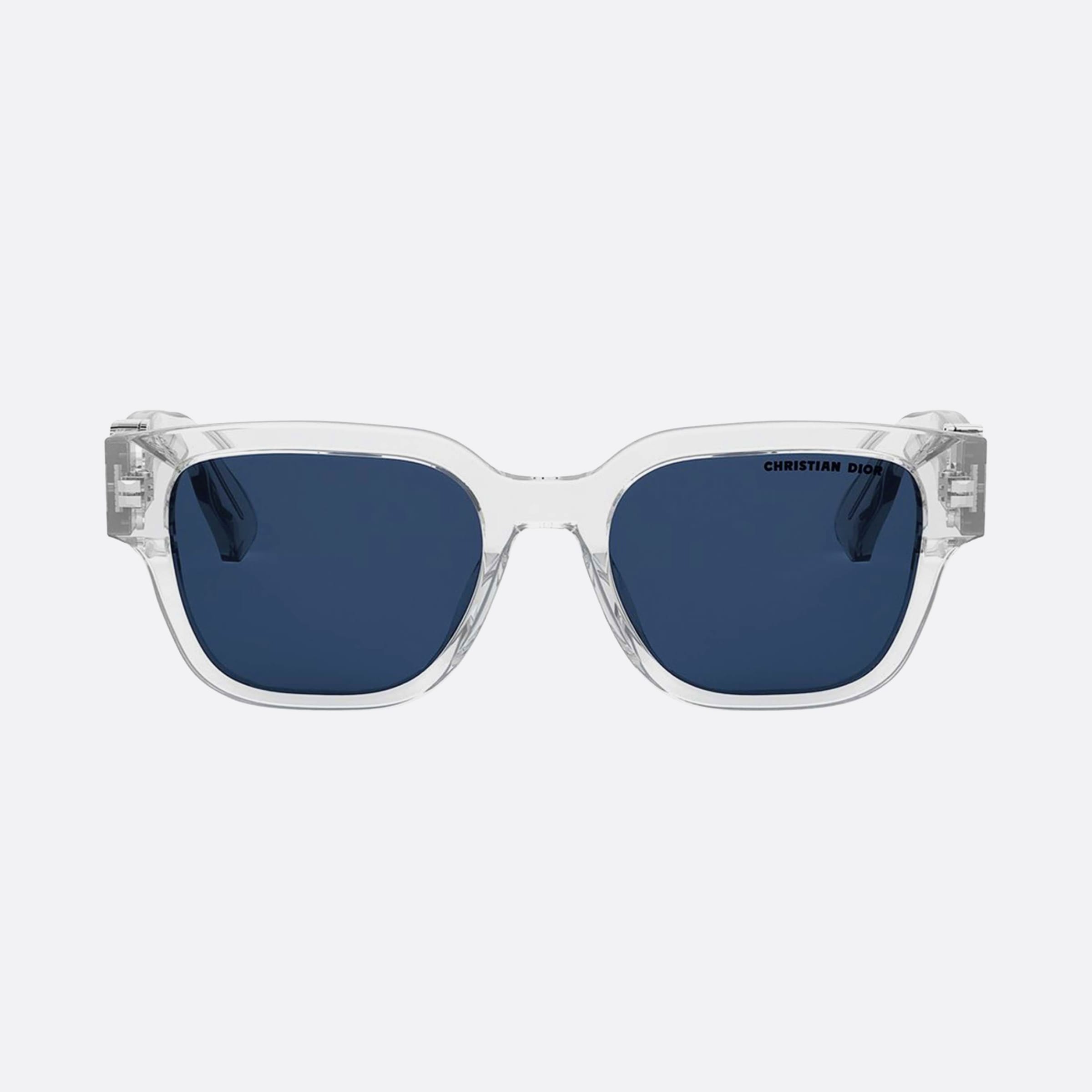 Dior 53mm Oblique S1i 85b0 Transparent Squared Men Sunglasses - Side View