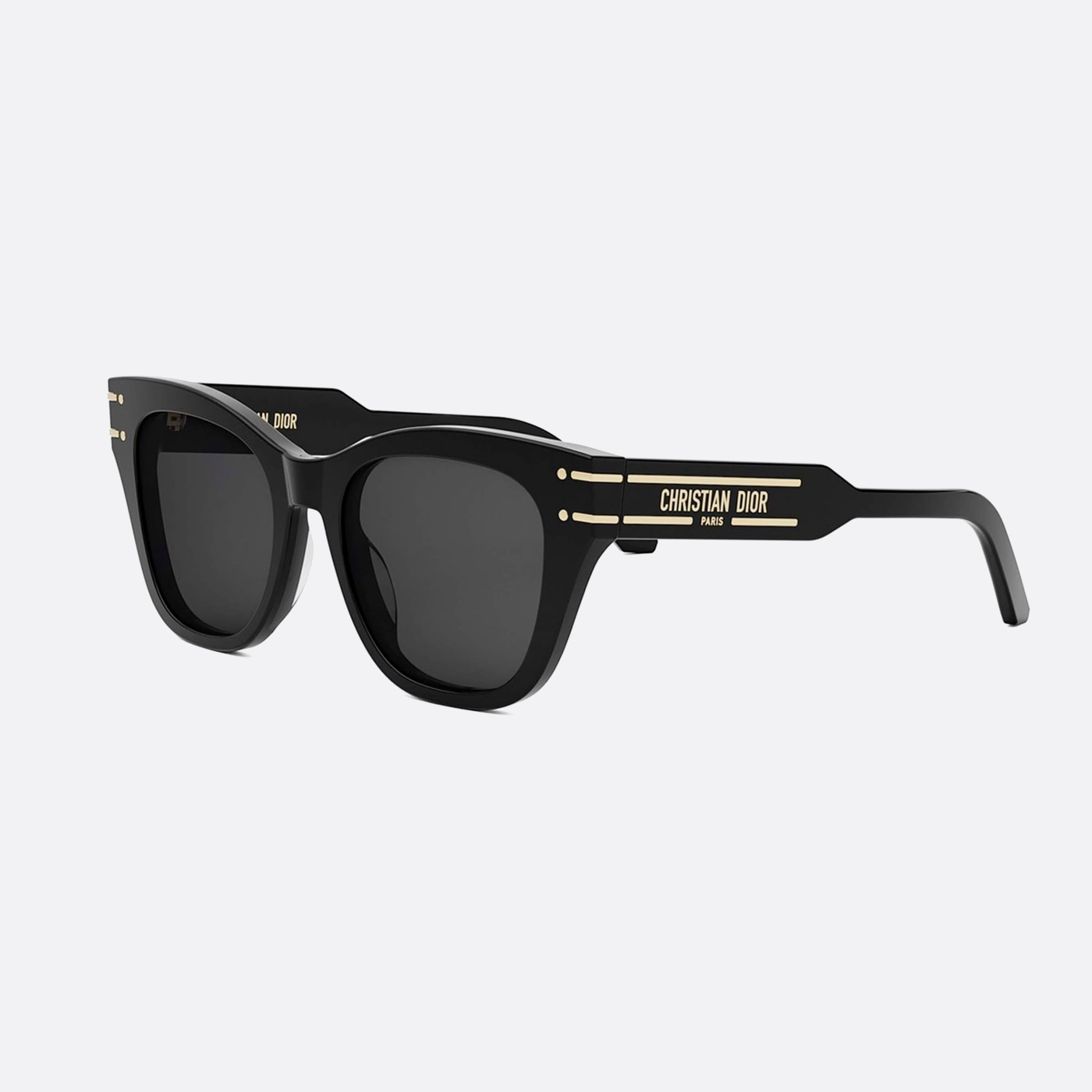 Dior 52mm Women's Signature B4i 10a0 Black Butterfly Sunglasses - Main View