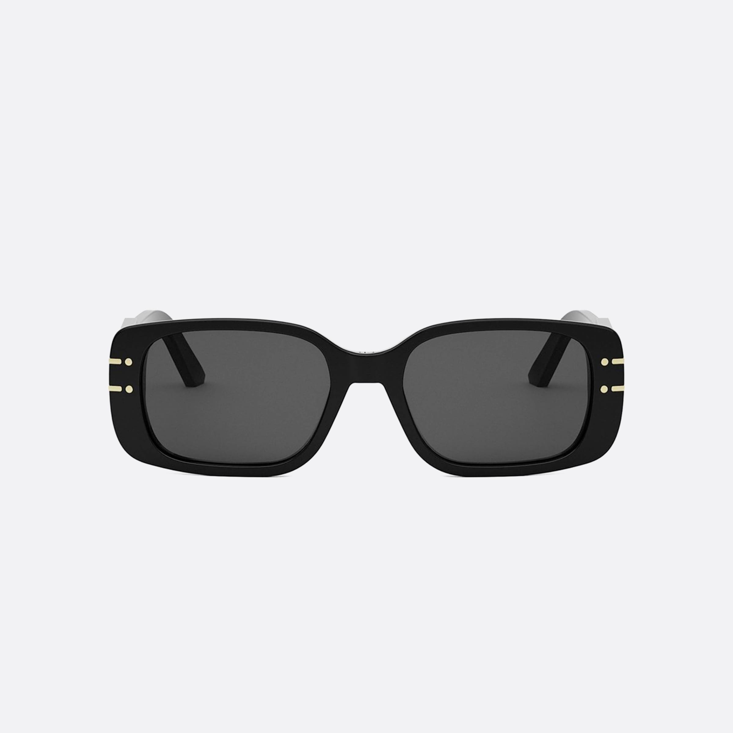 Dior 53mm Signature S12i 10a0 Black Rectangle Women Sunglasses - Side View