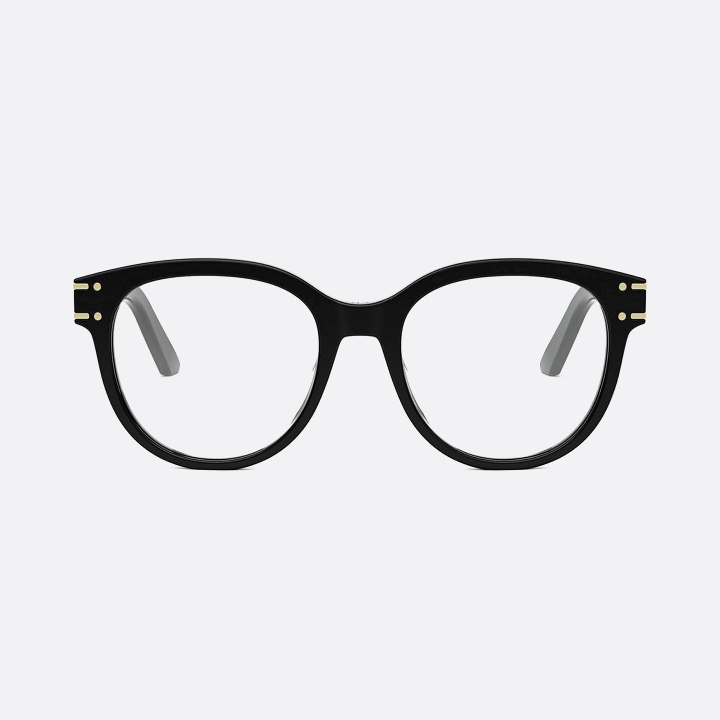 Dior 53mm Signatureo R3i Black Round Women Eyeglasses - Side View