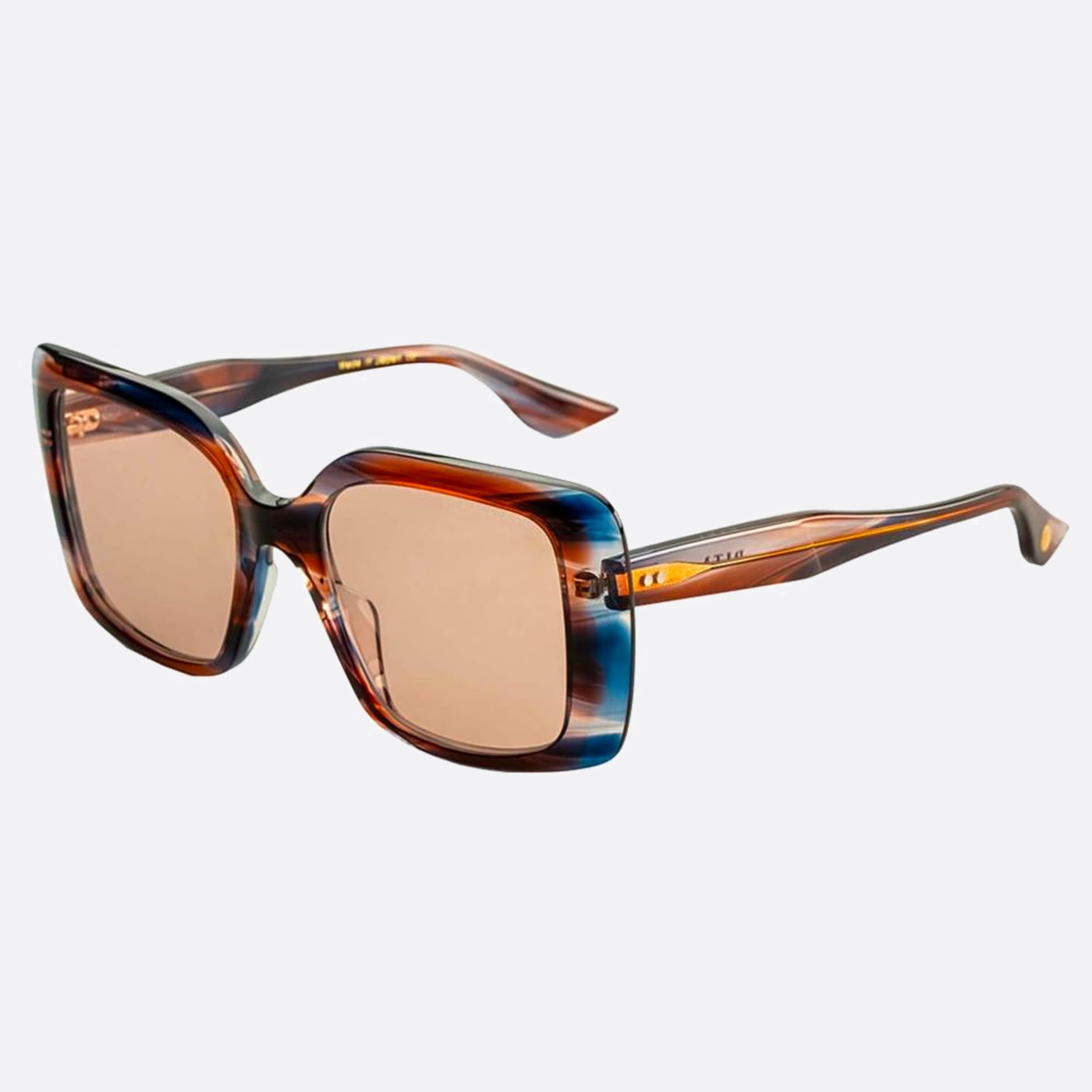 Dita 54mm Adabrah Brown Geometric Unisex Sunglasses - Side View
