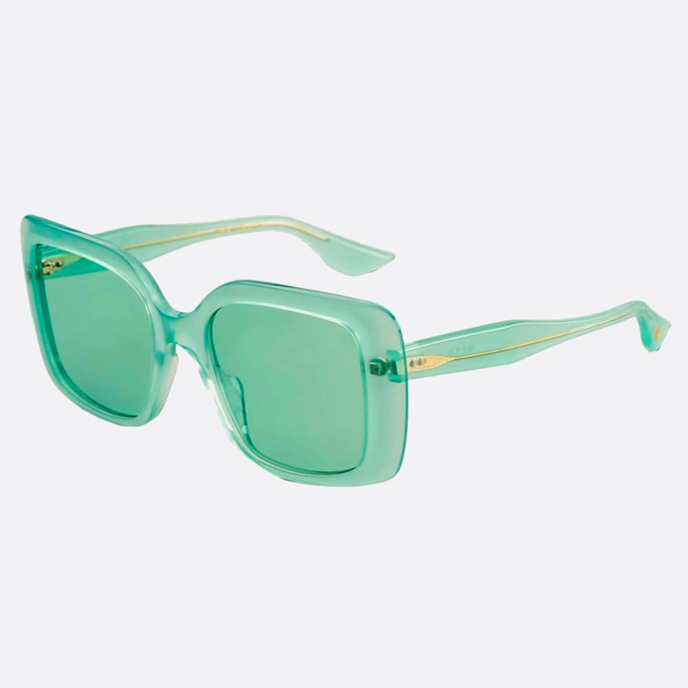 Dita 54mm Adabrah Green Geometric Unisex Sunglasses - Side View