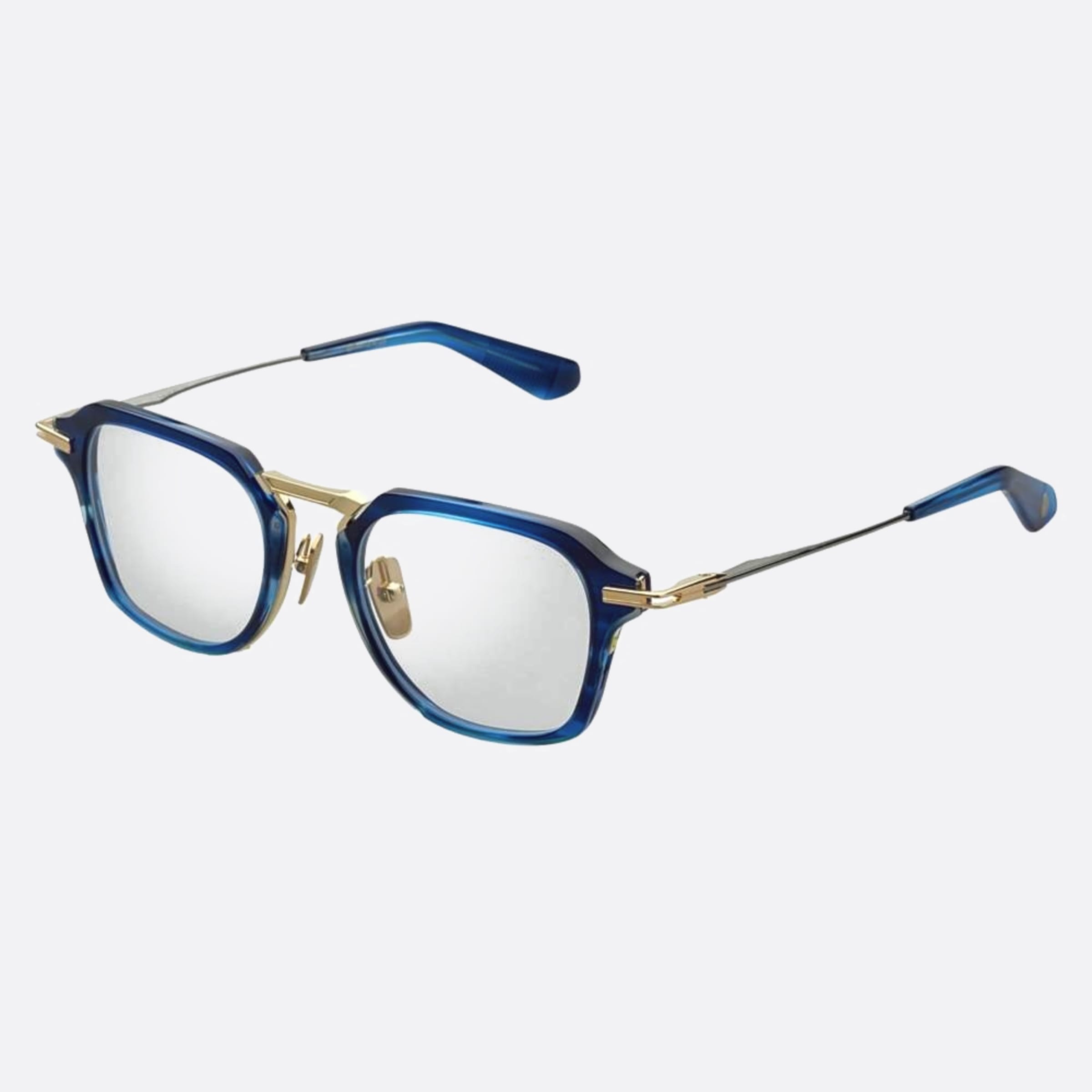 Dita 51mm Aegeus Dtx413 Blue Geometric Unisex Eyeglasses - Side View