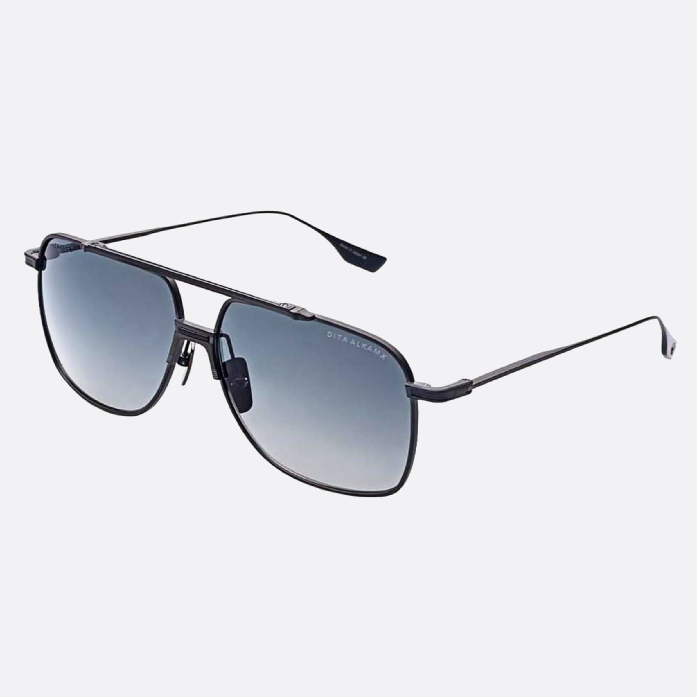 Dita 61mm Alkamx Black Pilot Polarized Unisex Sunglasses - Side View