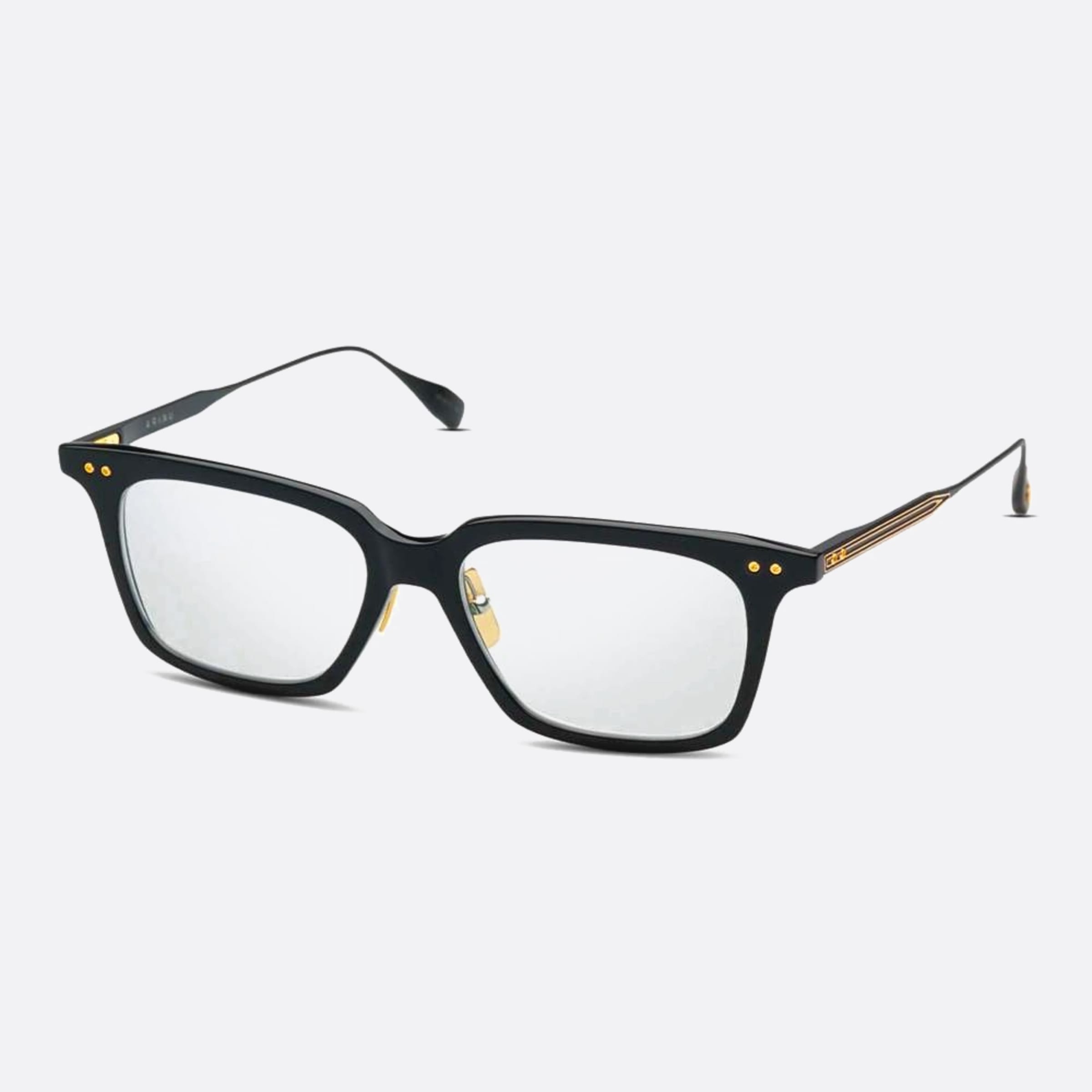 Dita 53mm Arinu Dtx433 Black Squared Unisex Eyeglasses - Side View