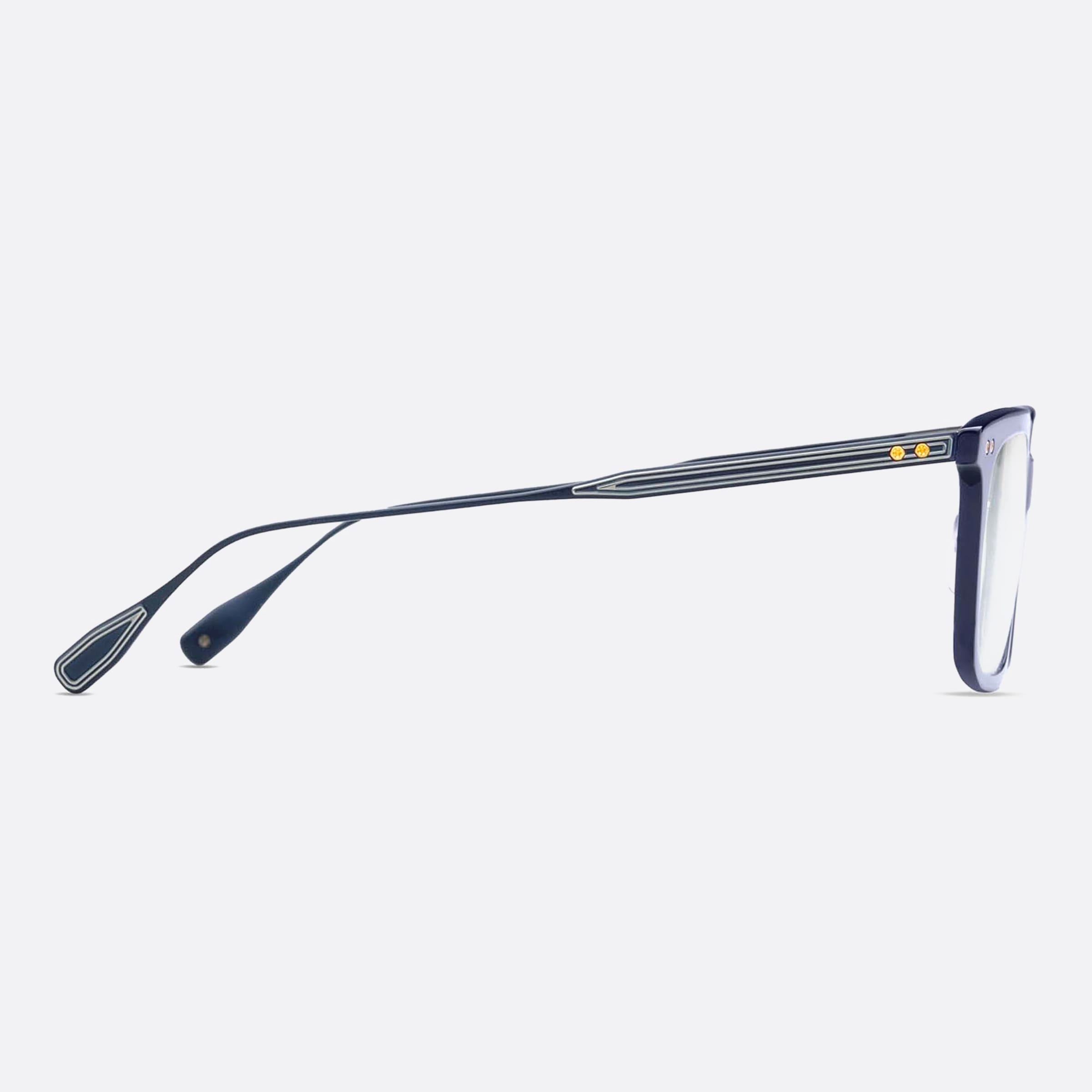 Dita 53mm Arinu Dtx433 Blue Squared Unisex Eyeglasses - Detail View