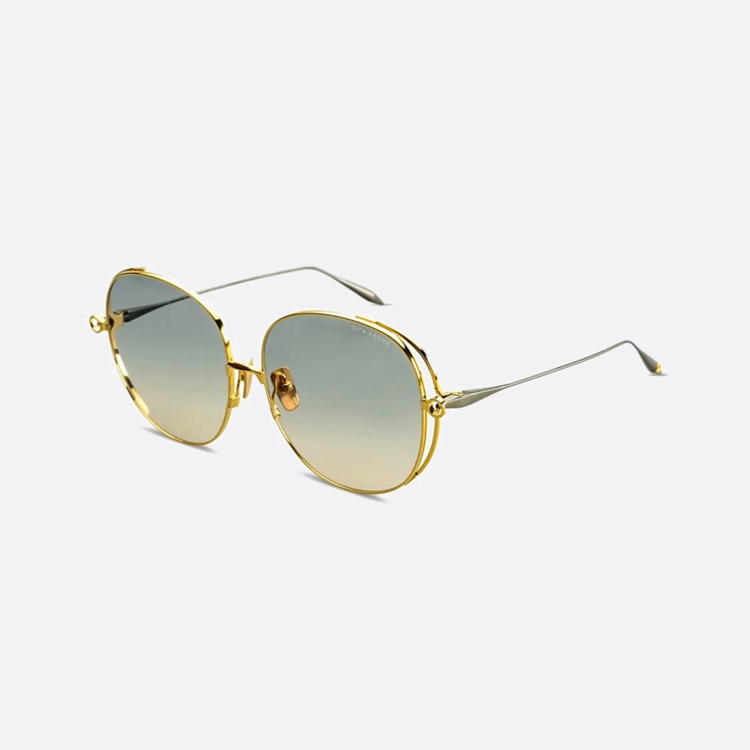 Dita 03mm Arohz Bgg Gold Squared Unisex Sunglasses - Side View