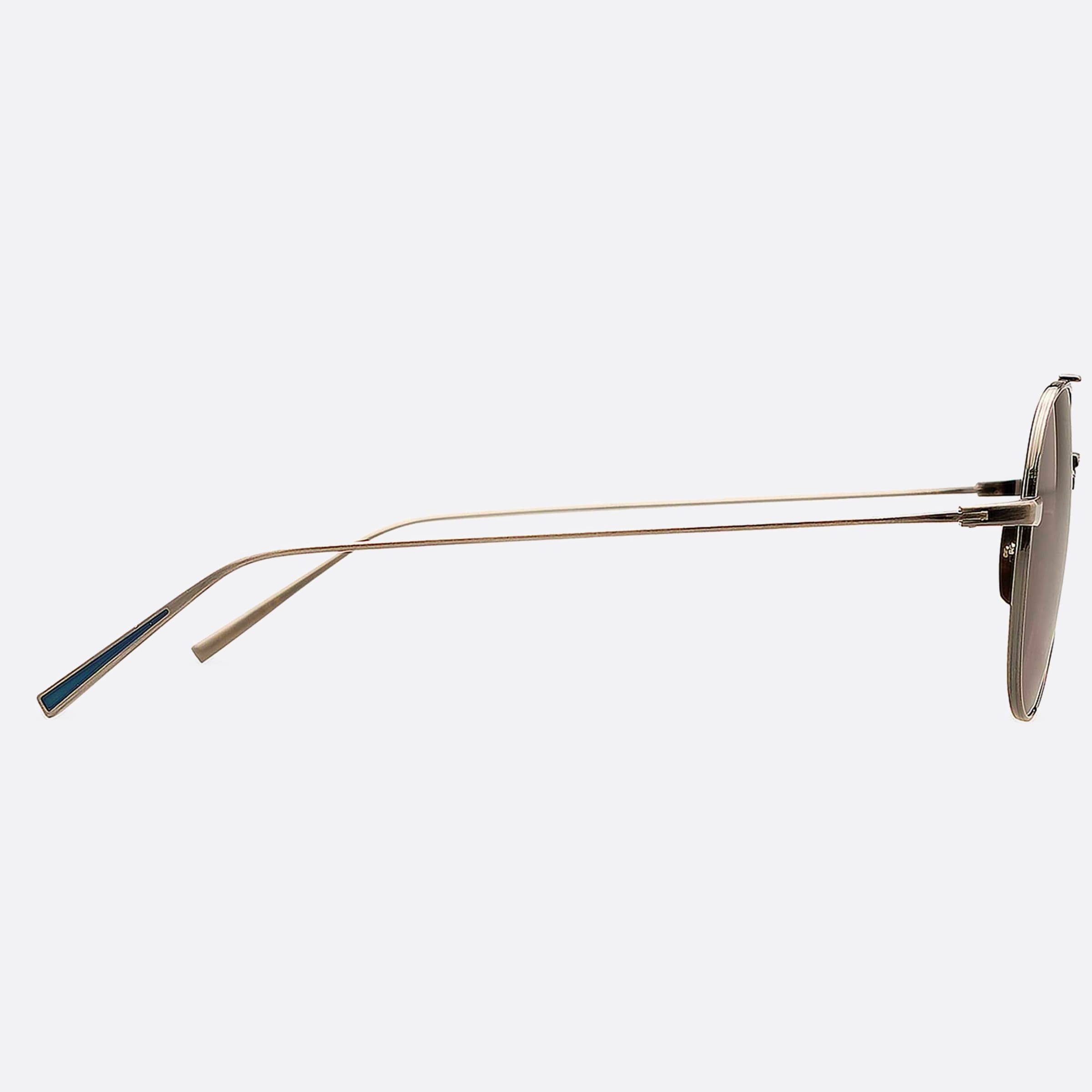 Dita 57mm Artoa Sun Silver Pilot Unisex Sunglasses - Side View