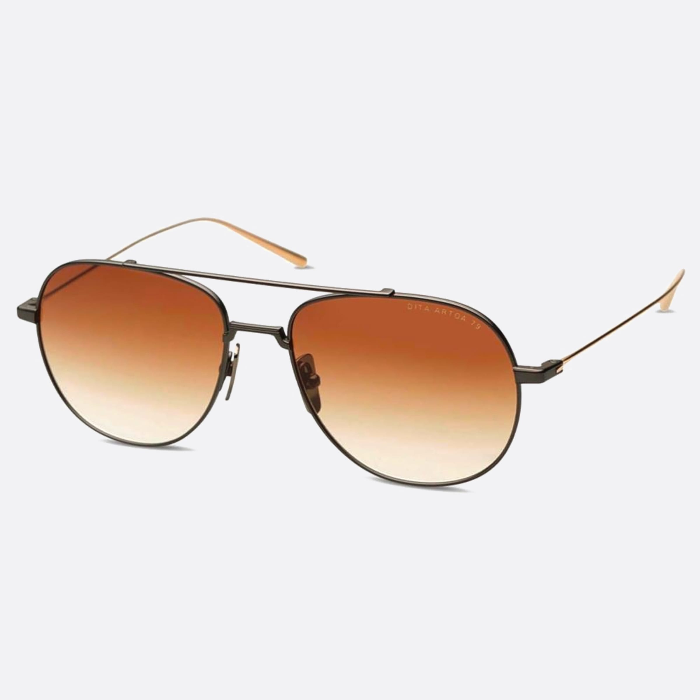 Dita 57mm Artoa Sun Swe Black Pilot Unisex Sunglasses - Side View