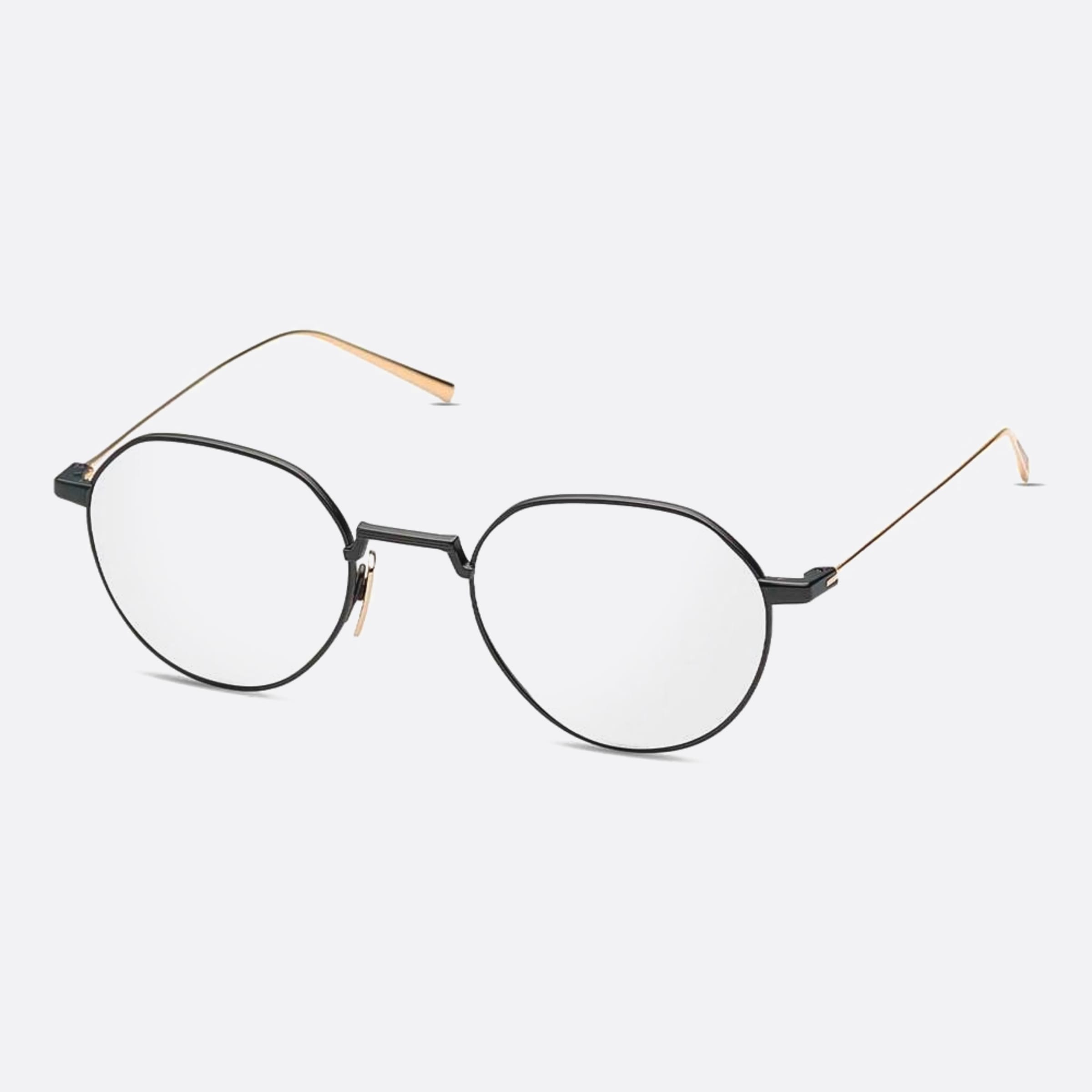 Dita 48mm Artoa Dtx162 Black Round Unisex Eyeglasses - Side View