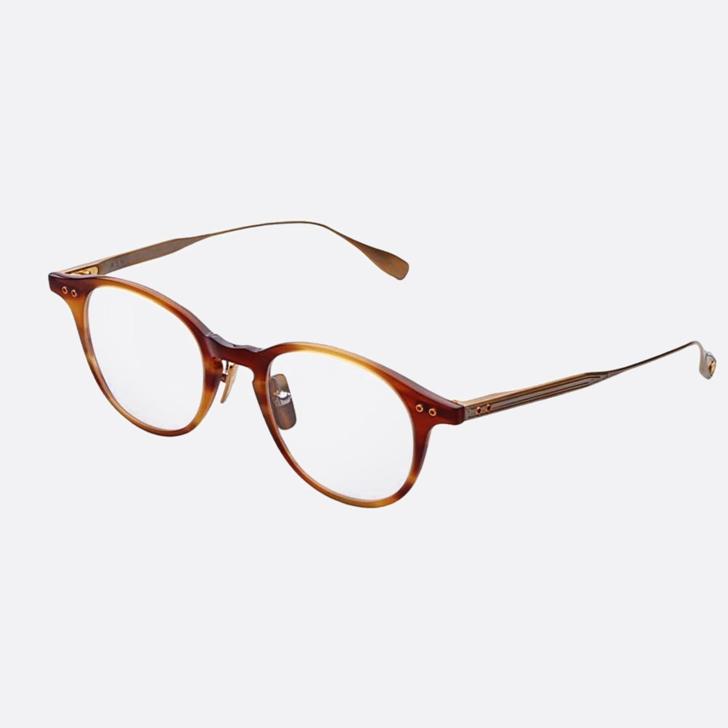 Dita 02mm Ash Brown Round Unisex Eyeglasses - Side View