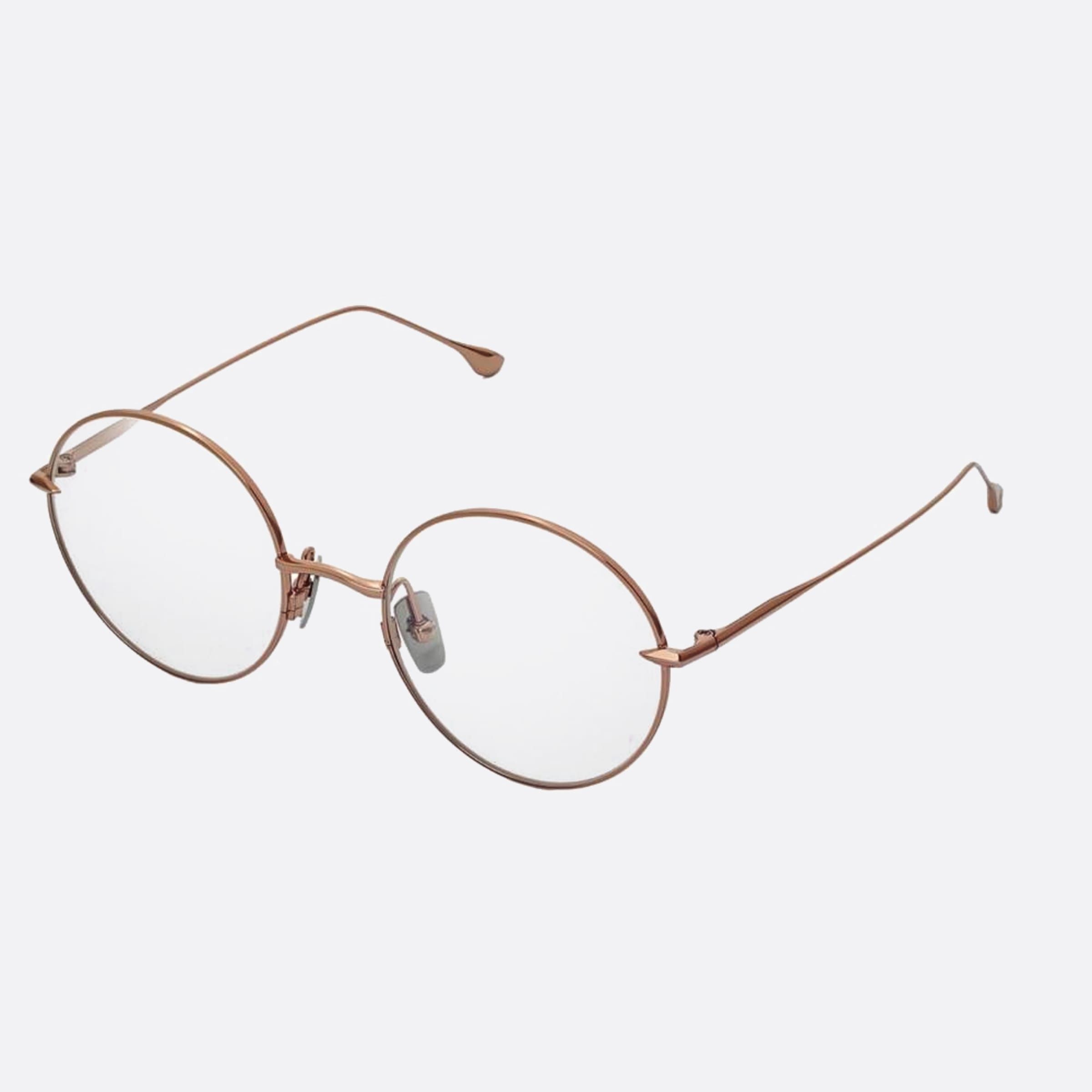 Dita 02mm Believer Rose Gold Round Unisex Eyeglasses - Side View
