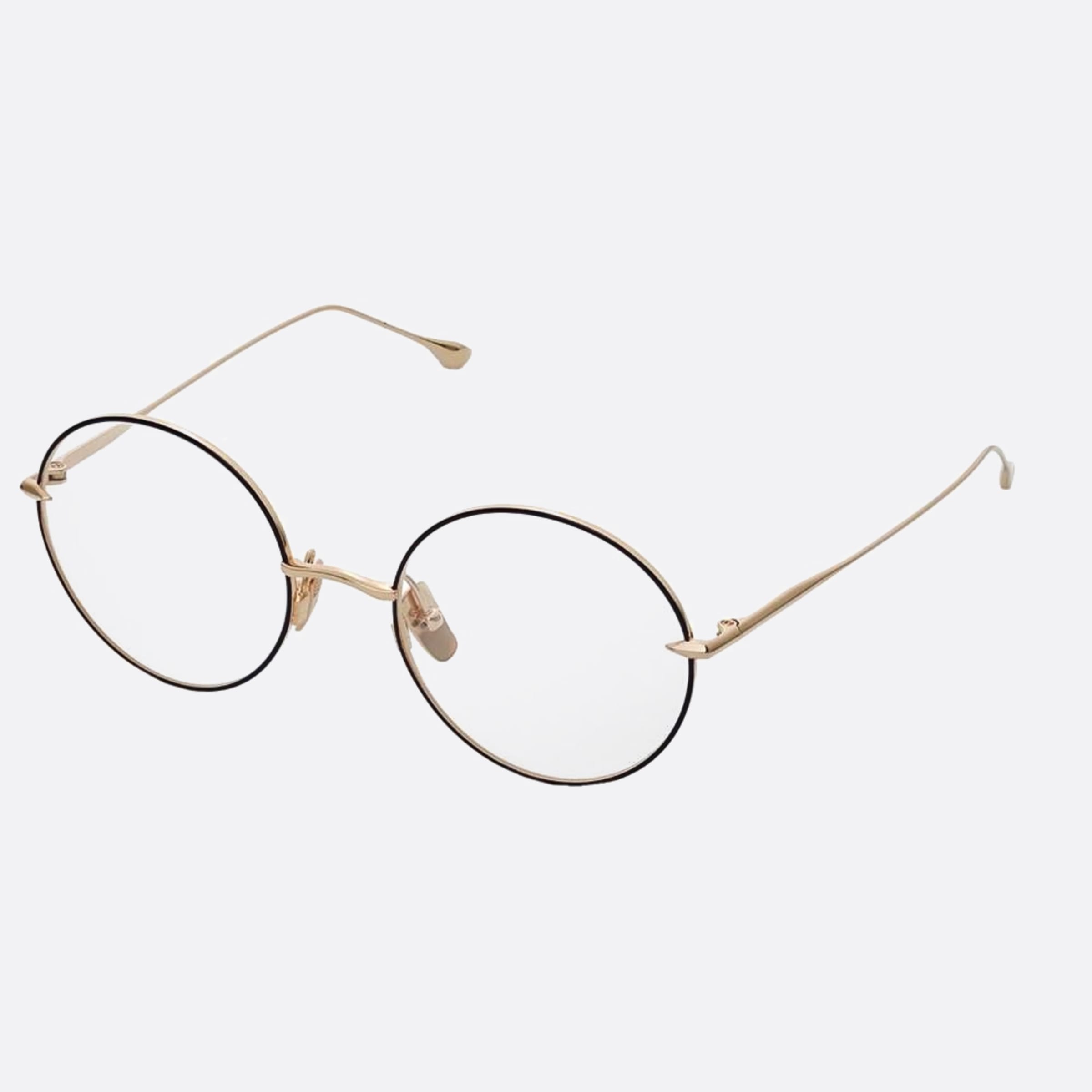 Dita 03mm Believer Black Round Unisex Eyeglasses - Side View