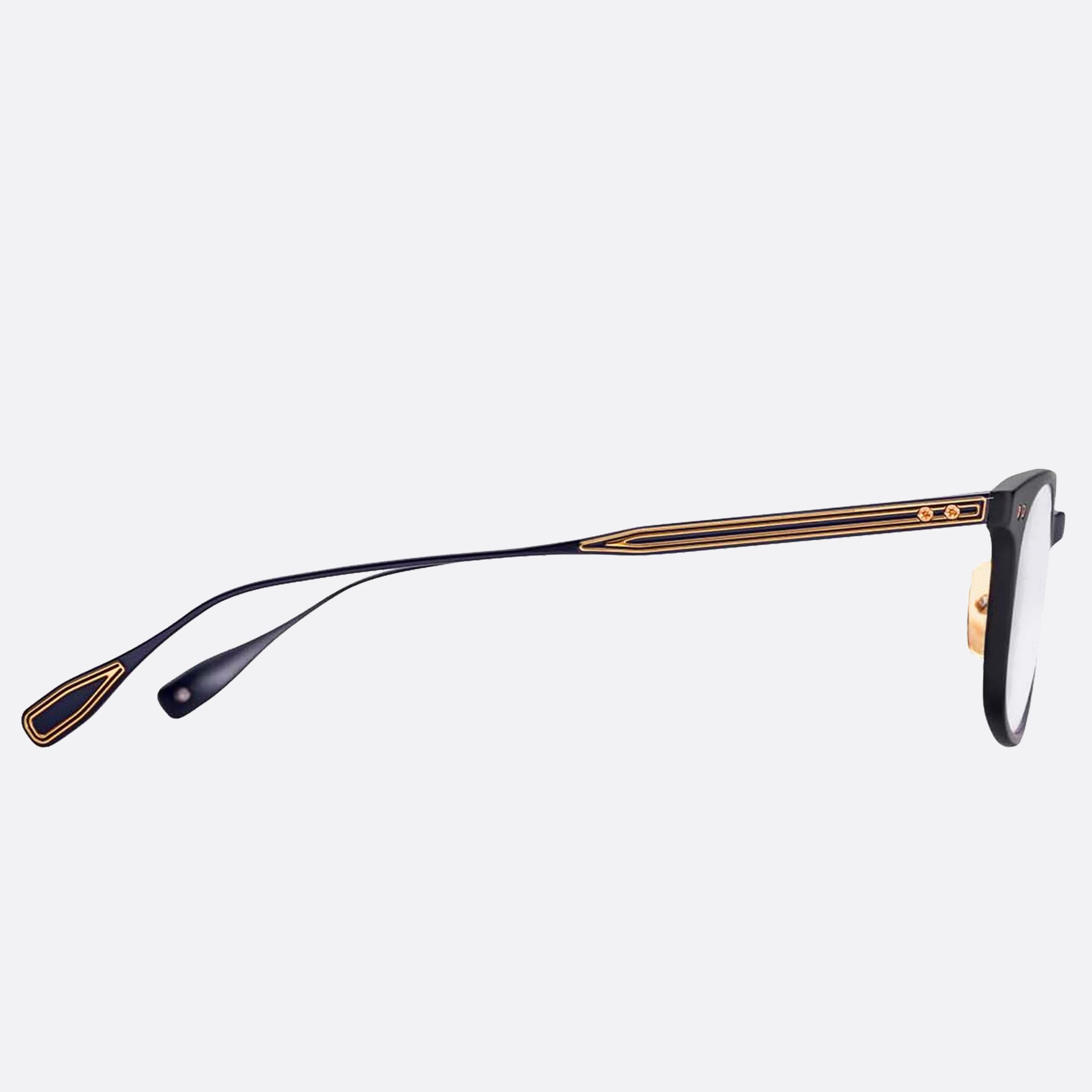 Dita 01mm Buckeye Black Squared Unisex Eyeglasses - Detail View